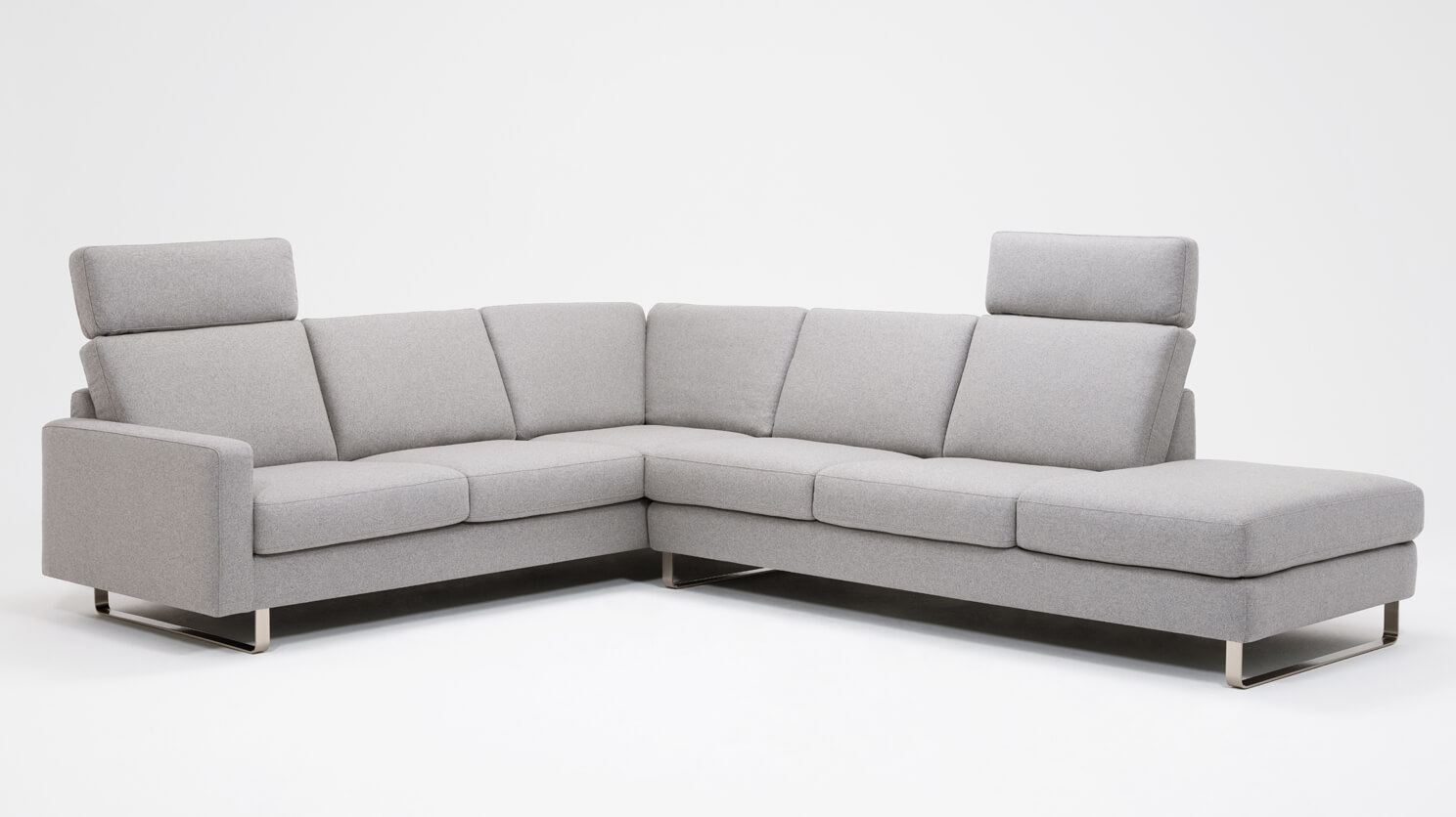 Oskar 2 Piece Sectional Sofa With Headrests Fabric Eq3