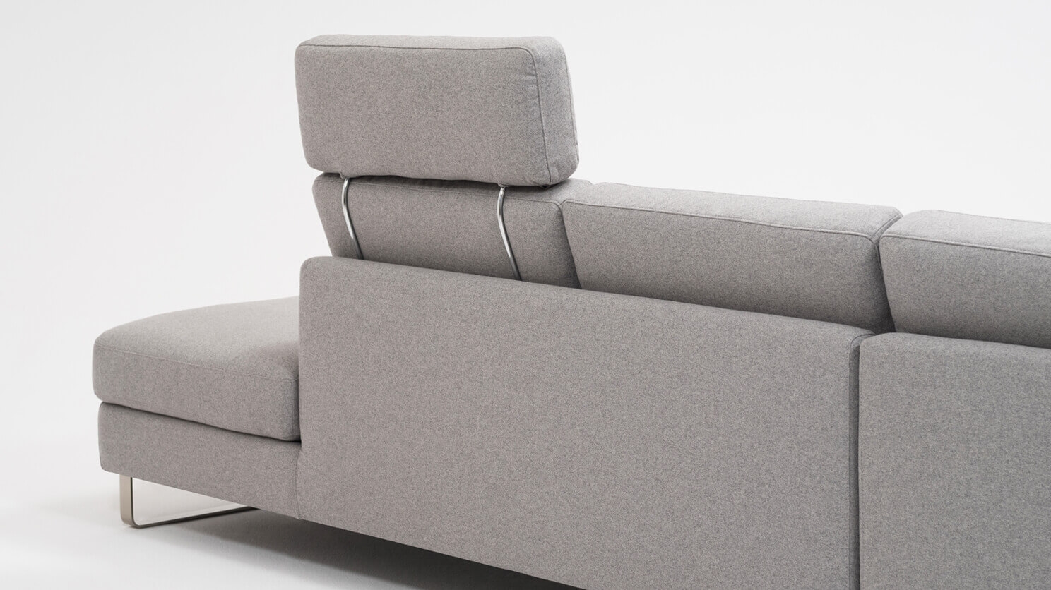 Oskar 2 Piece Sectional Sofa With Headrests Fabric Eq3