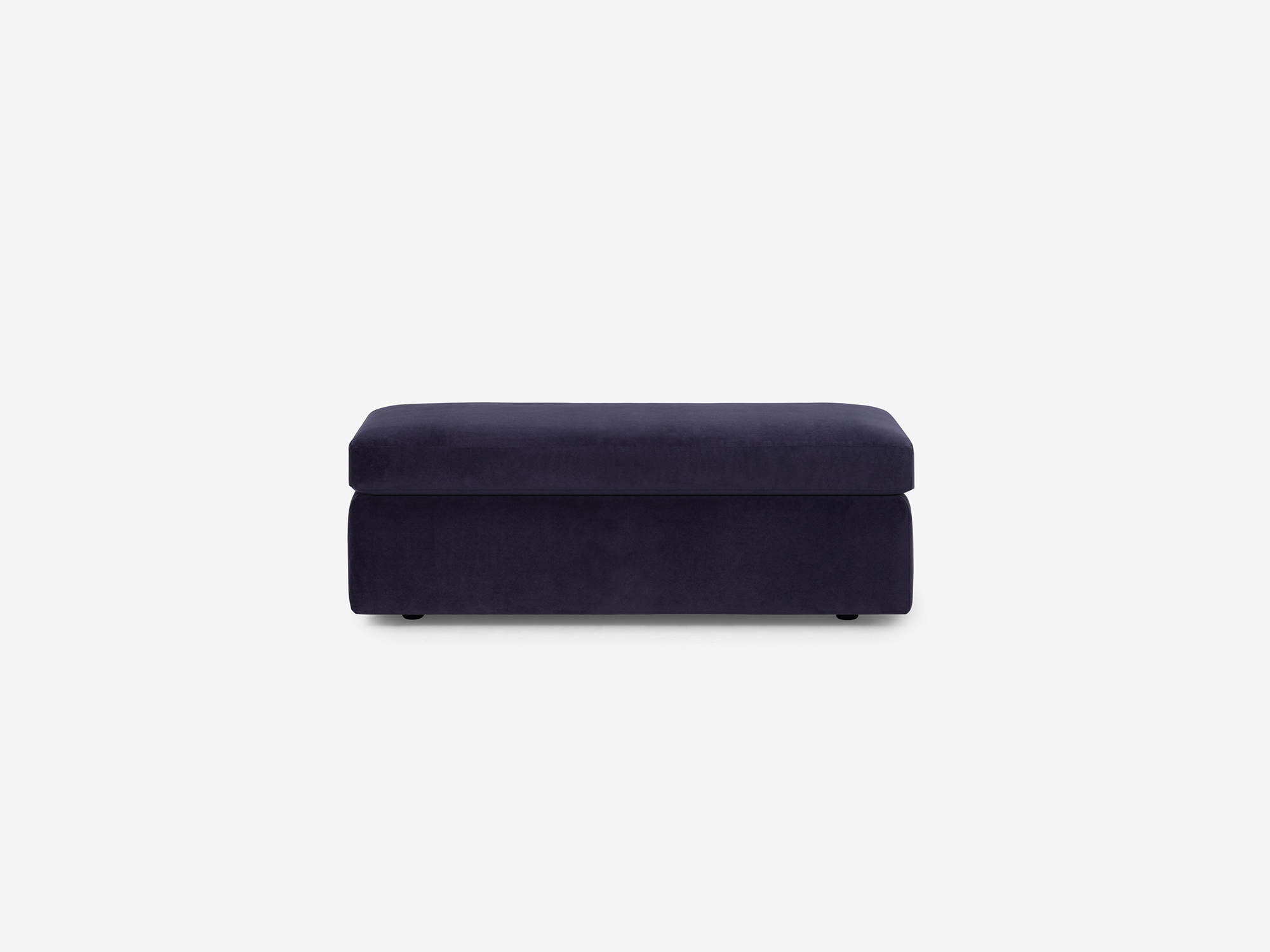 Back view of the Cello small velvet storage bench ottoman