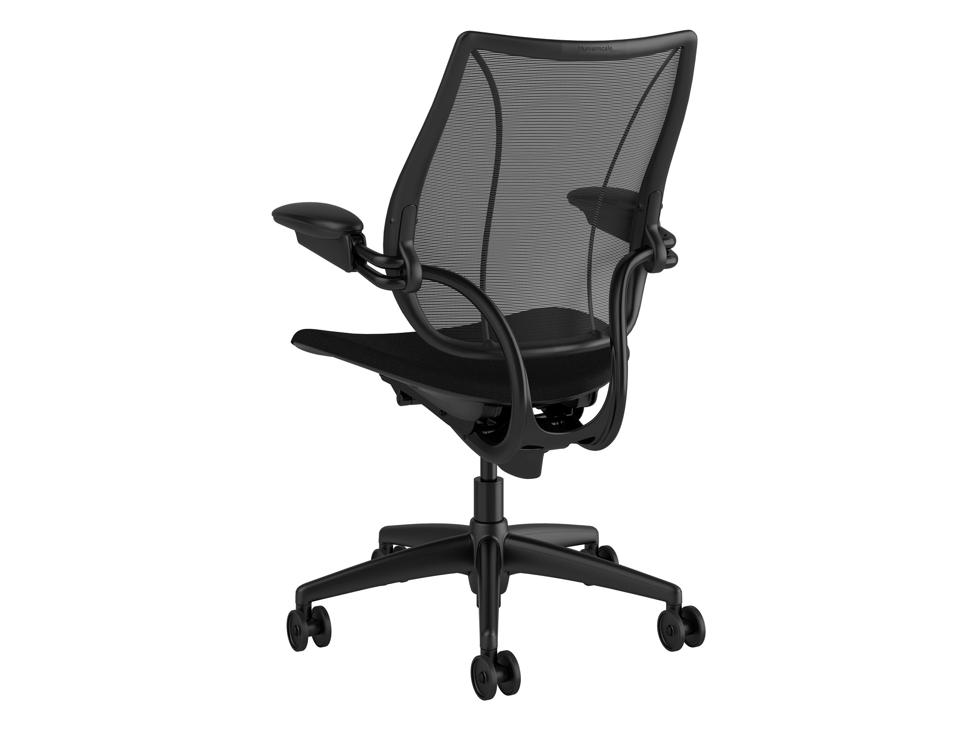 Back view of the Humanscale Liberty modern Office Chair in black