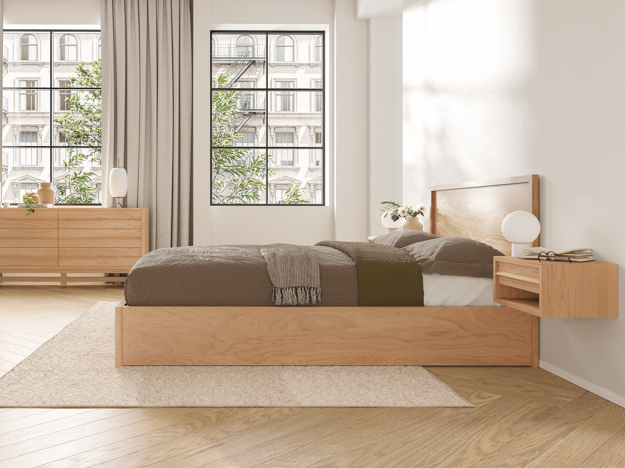 Oak bed frame on sale with storage