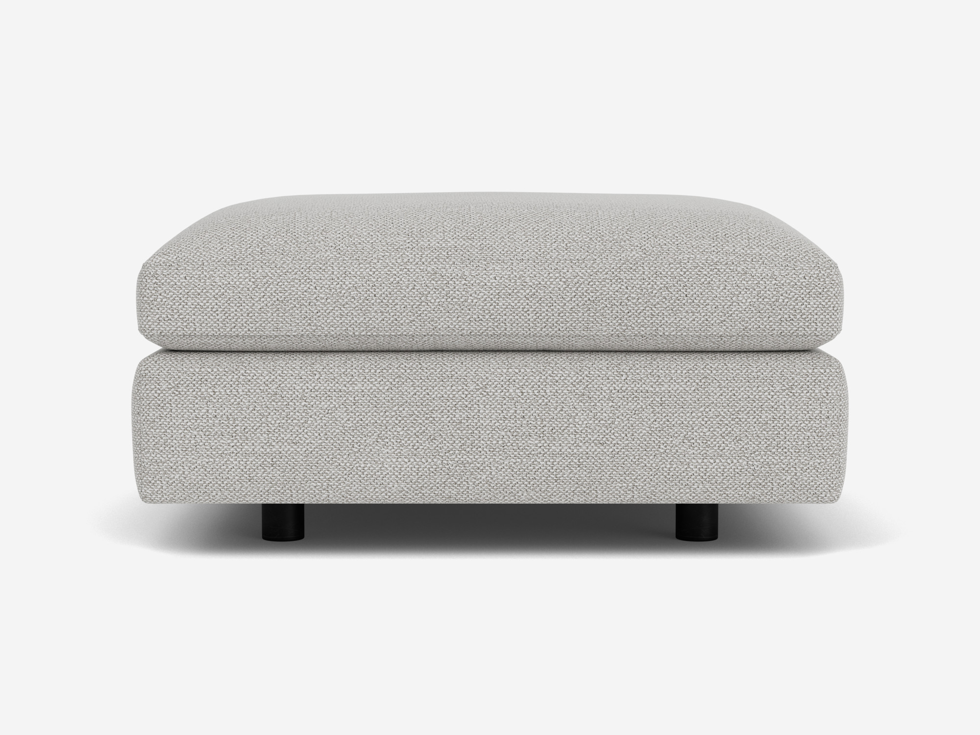 Square grey ottoman front view