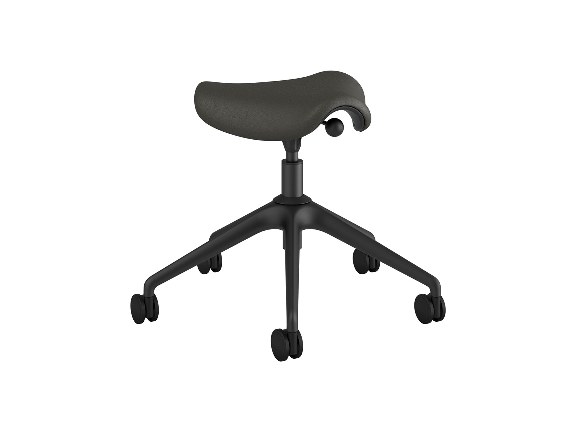 Angle view of grey active stool