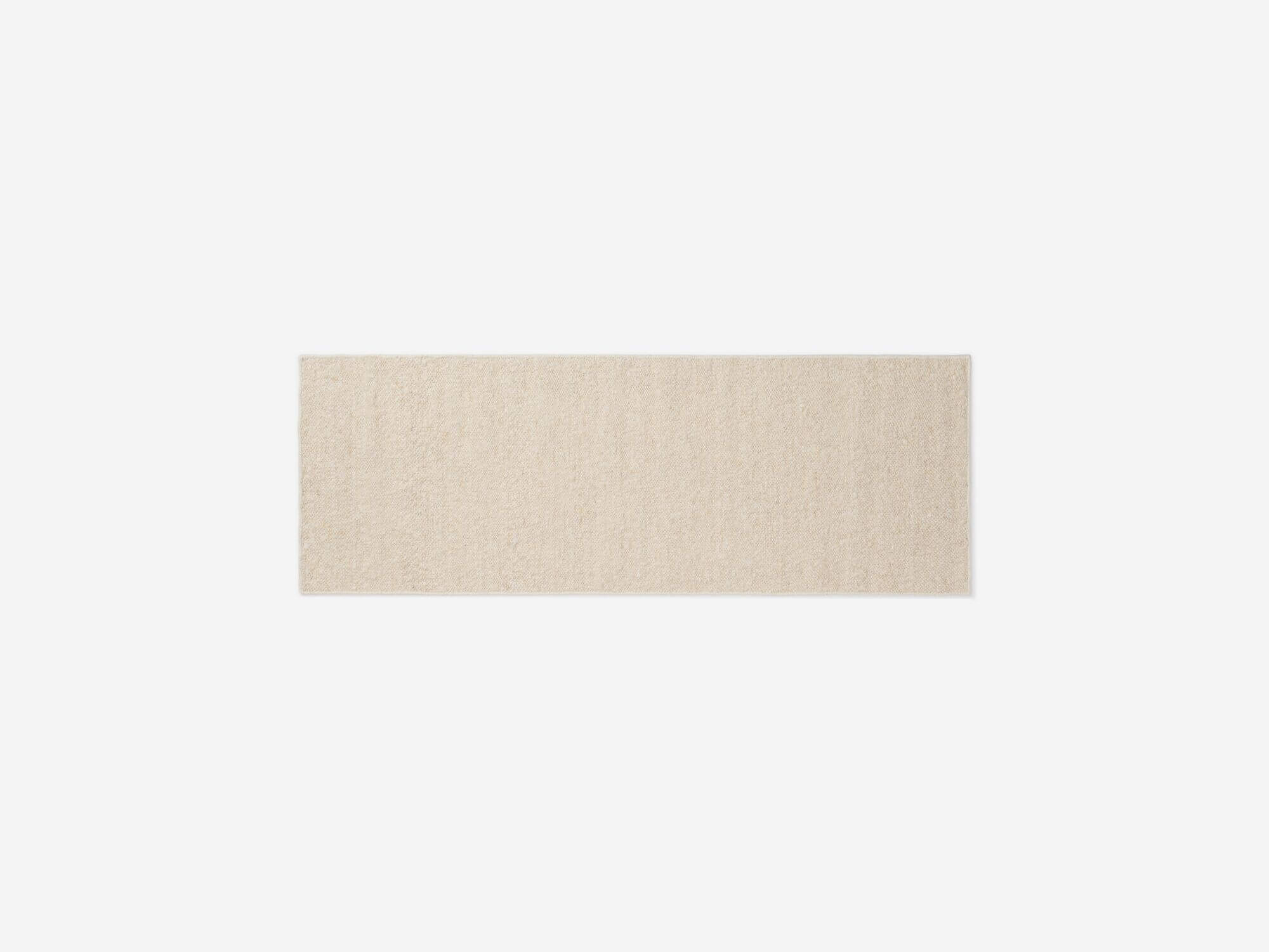Braided beige hallway runner top view