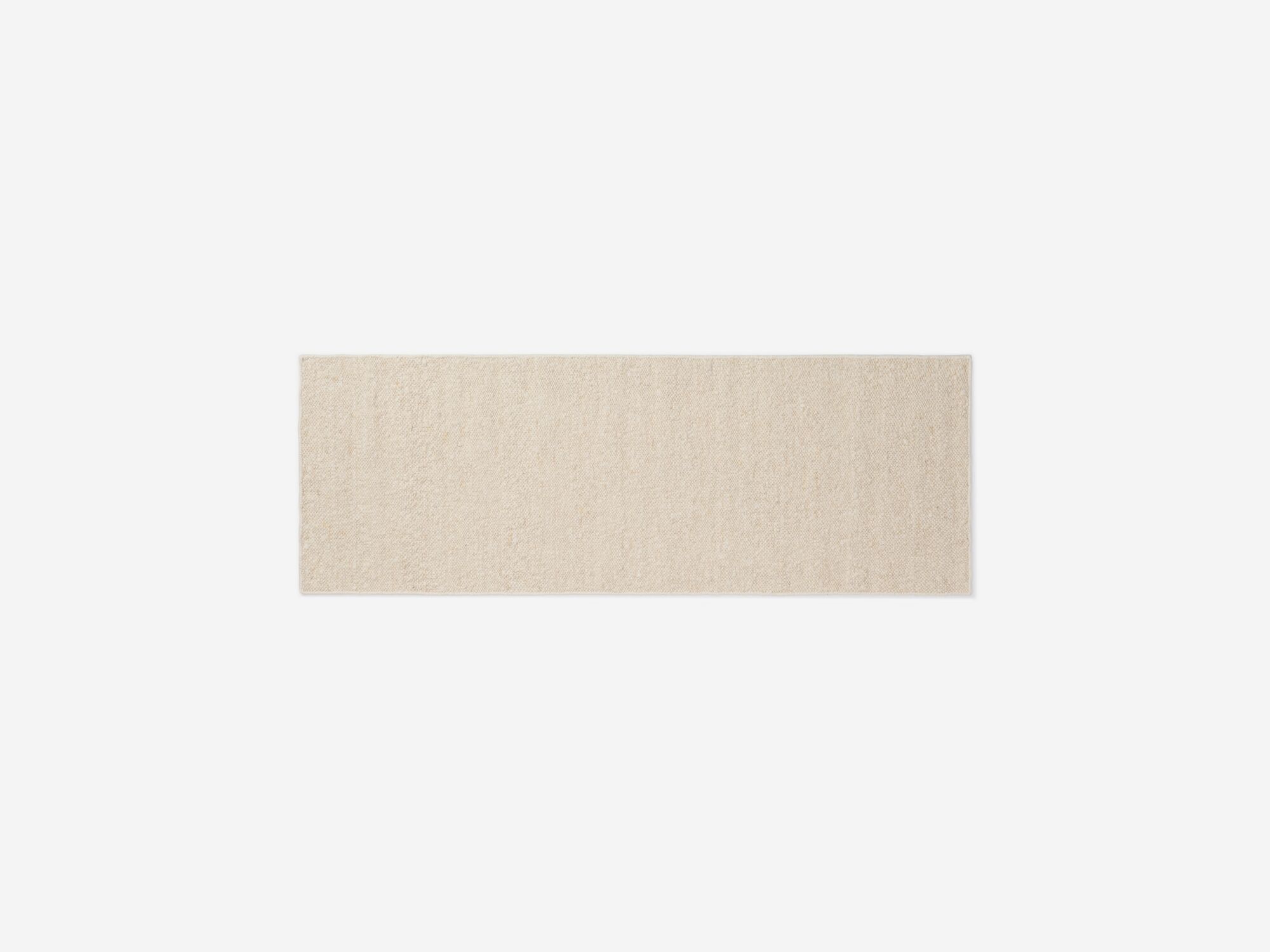 Braided beige hallway runner top view