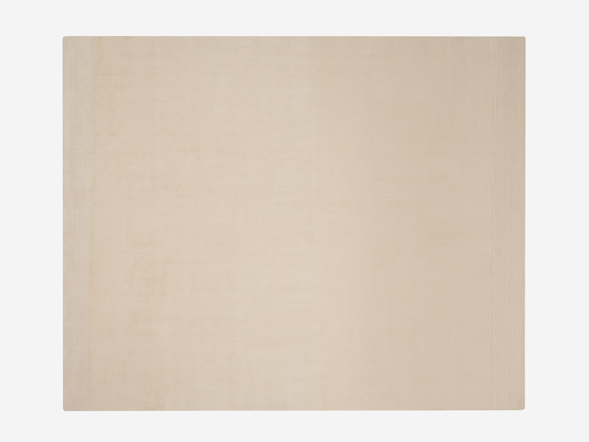 Modern beige dining room rug top view