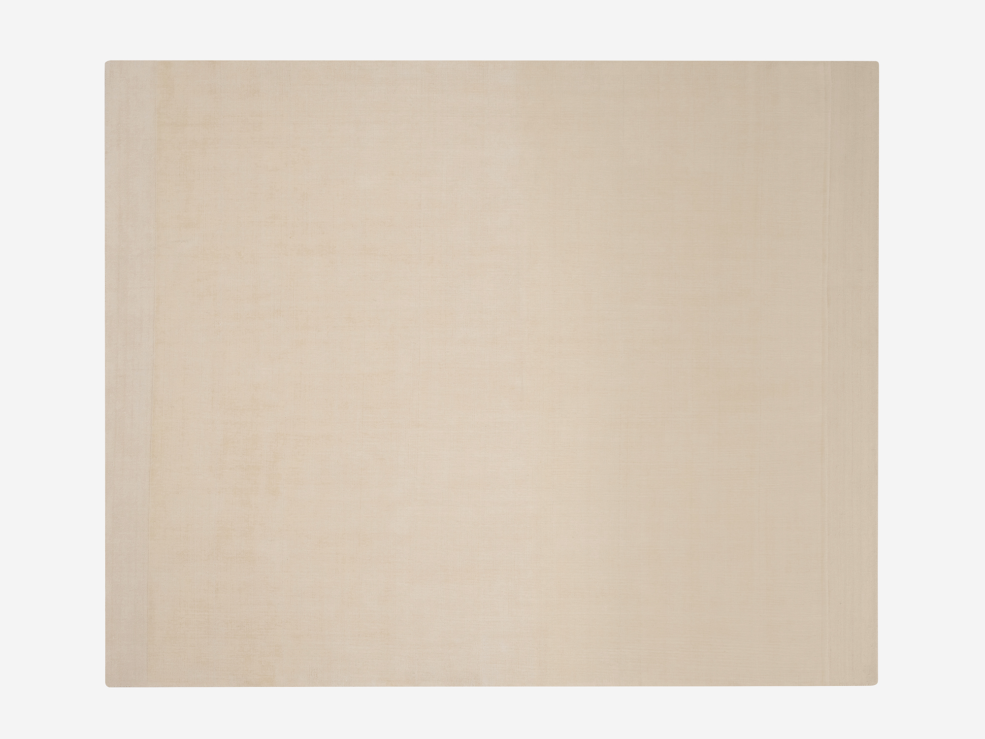 Modern beige dining room rug top view