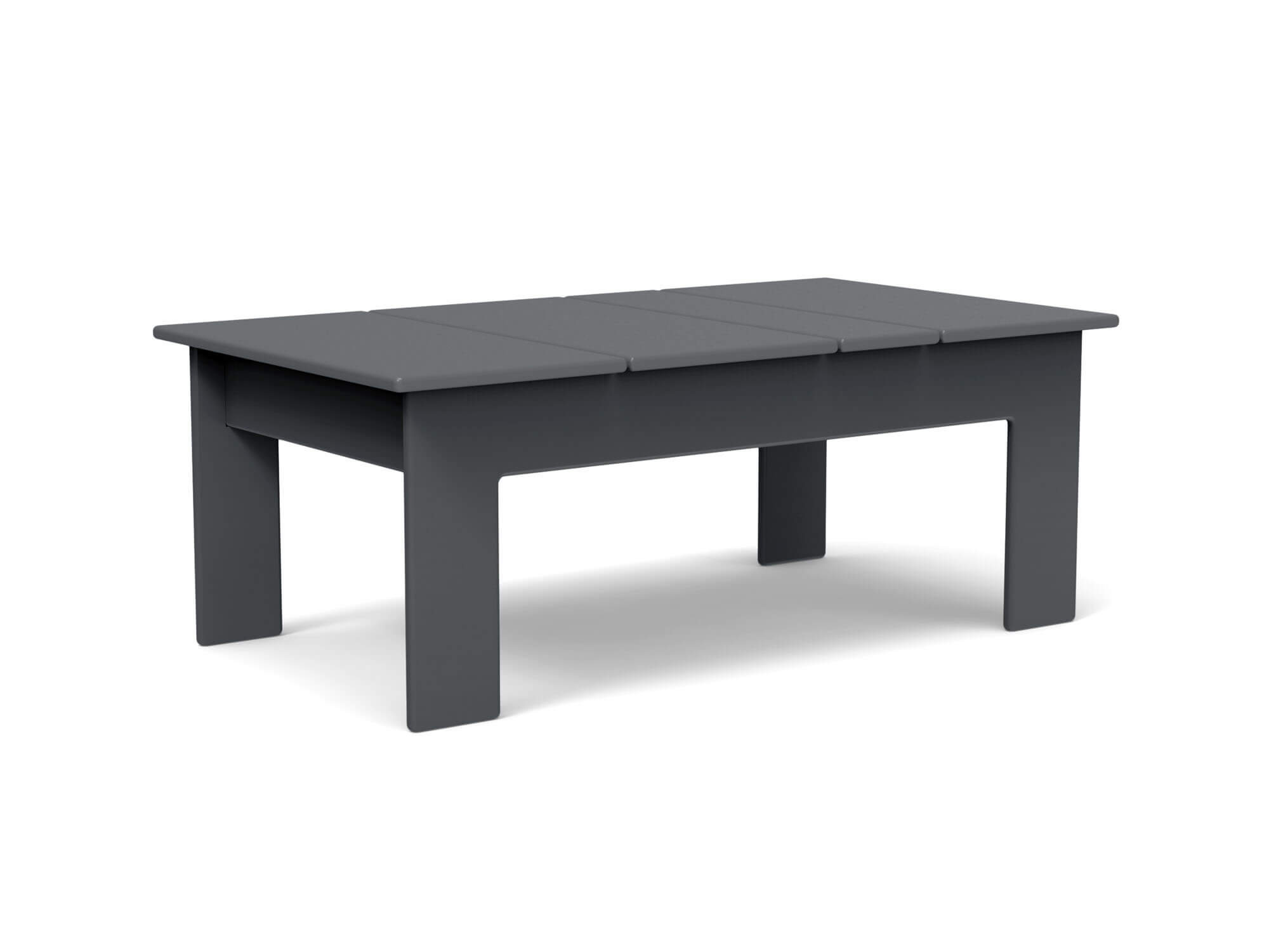 Front view of grey outdoor coffee table