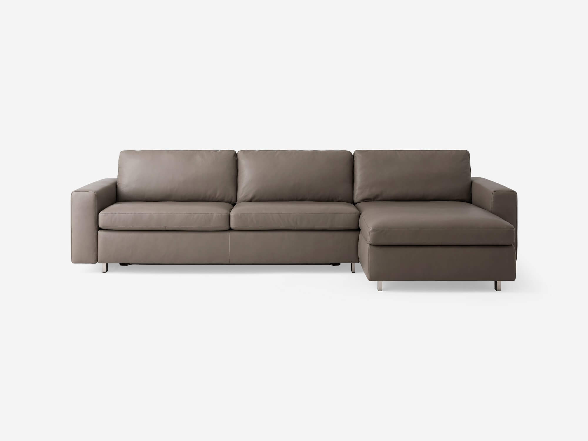 Full Leather Sectional Sleeper Sofa Baci Living Room