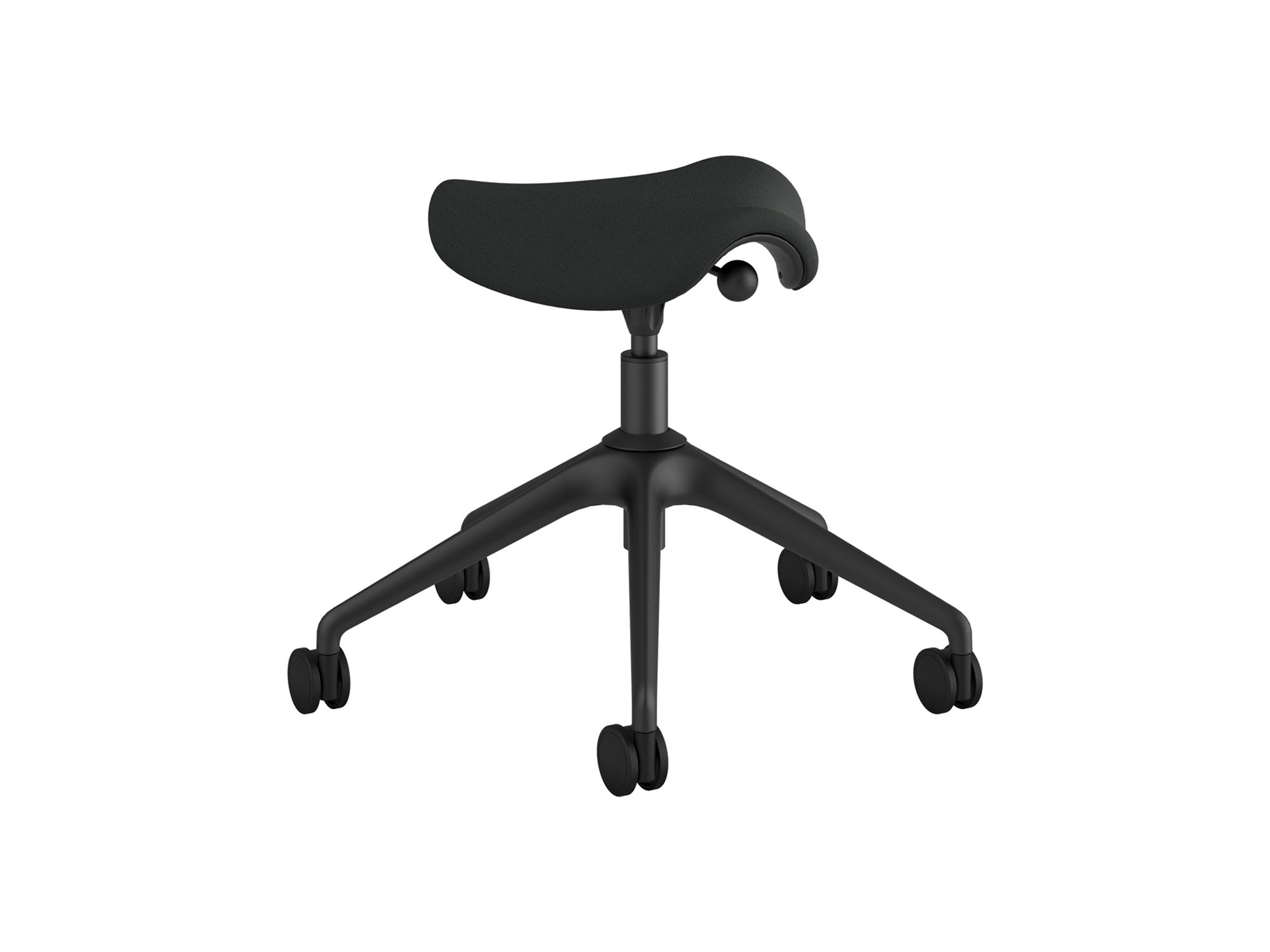 Angle view of black active stool