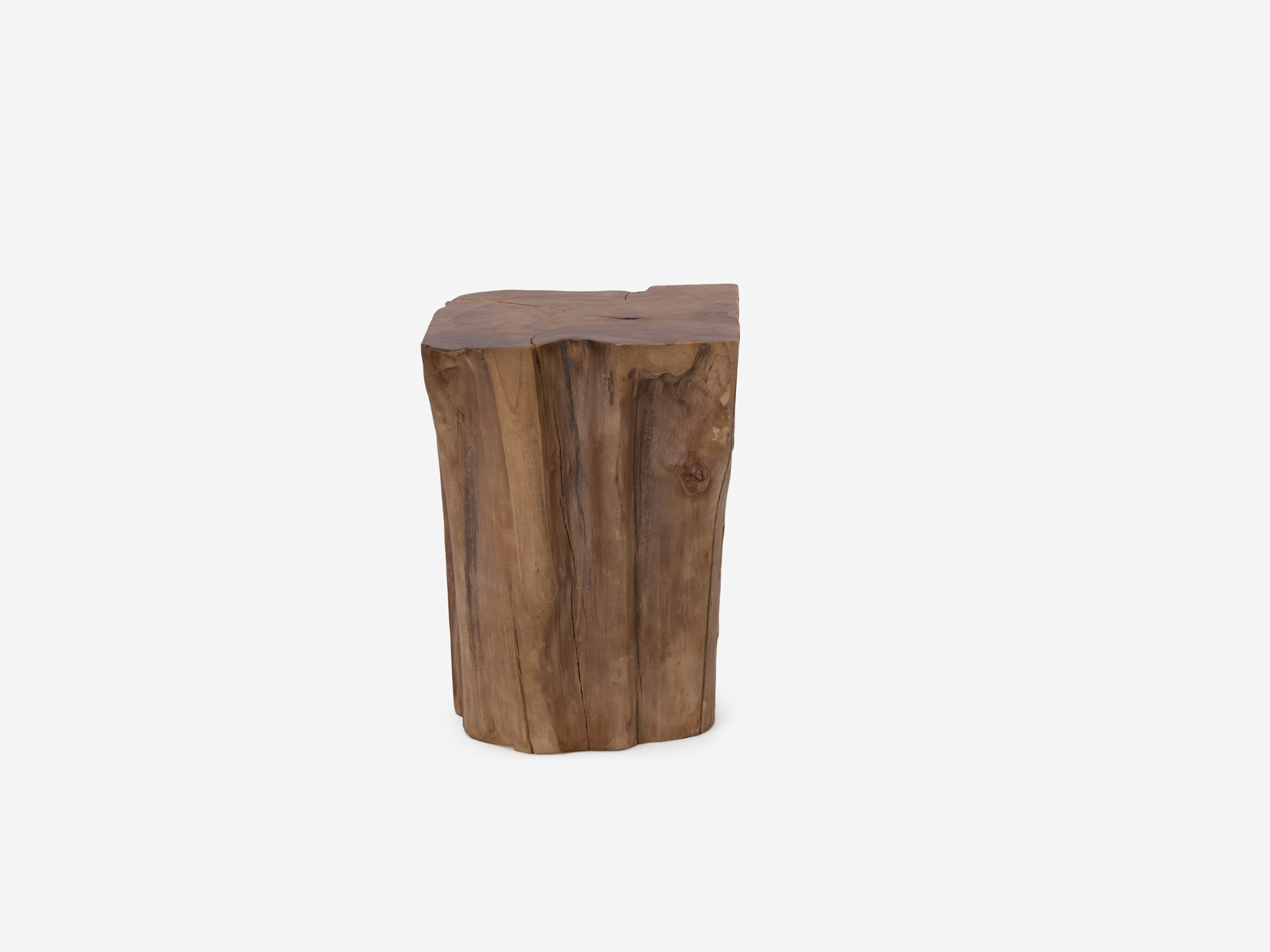 Rectangular solid teak footrest back view