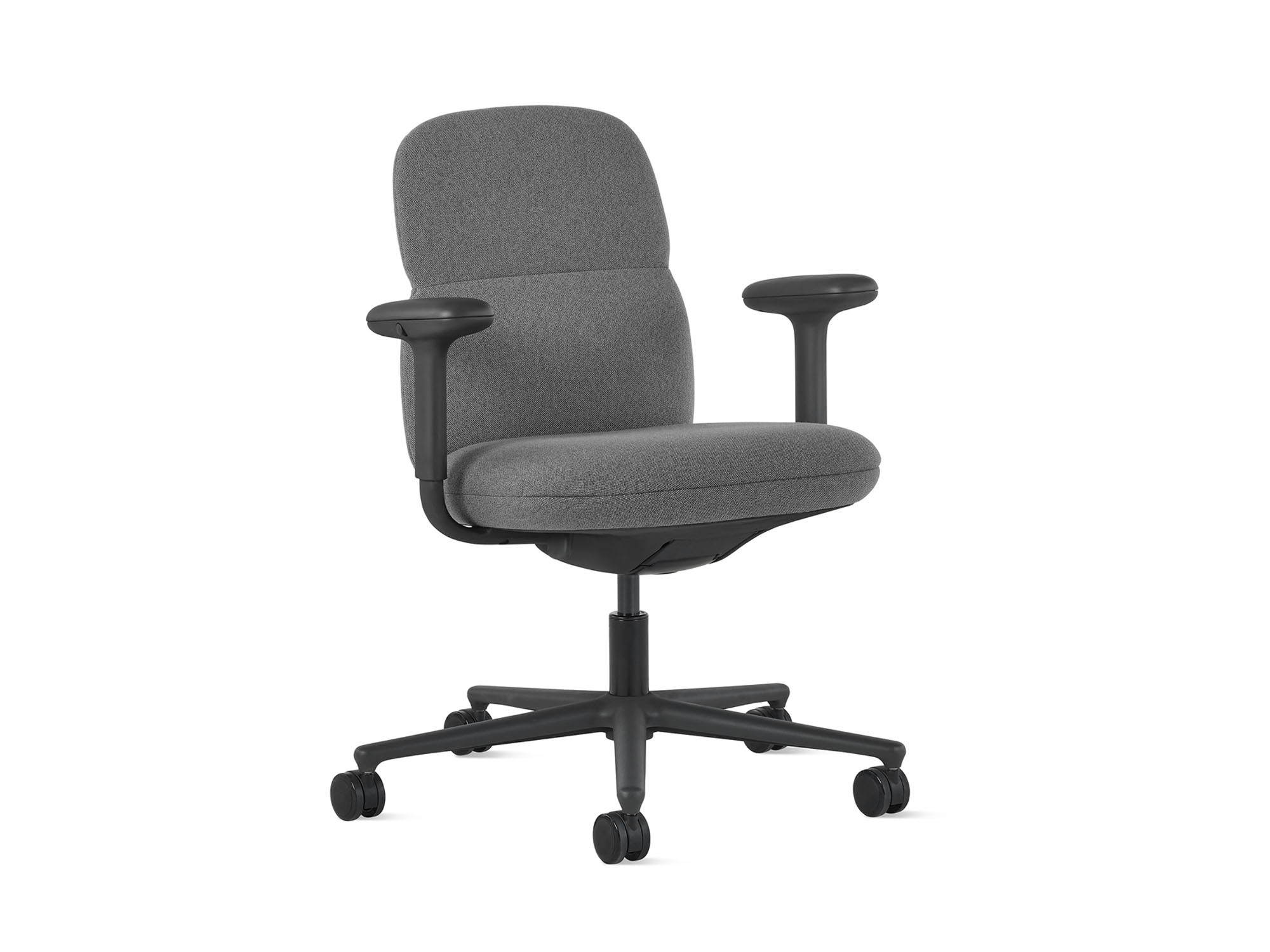 Graphite herman miller asari desk chair front view