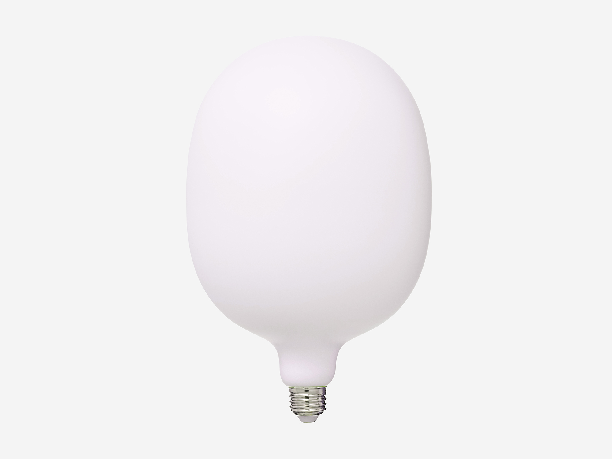 Large matte white LED light bulb