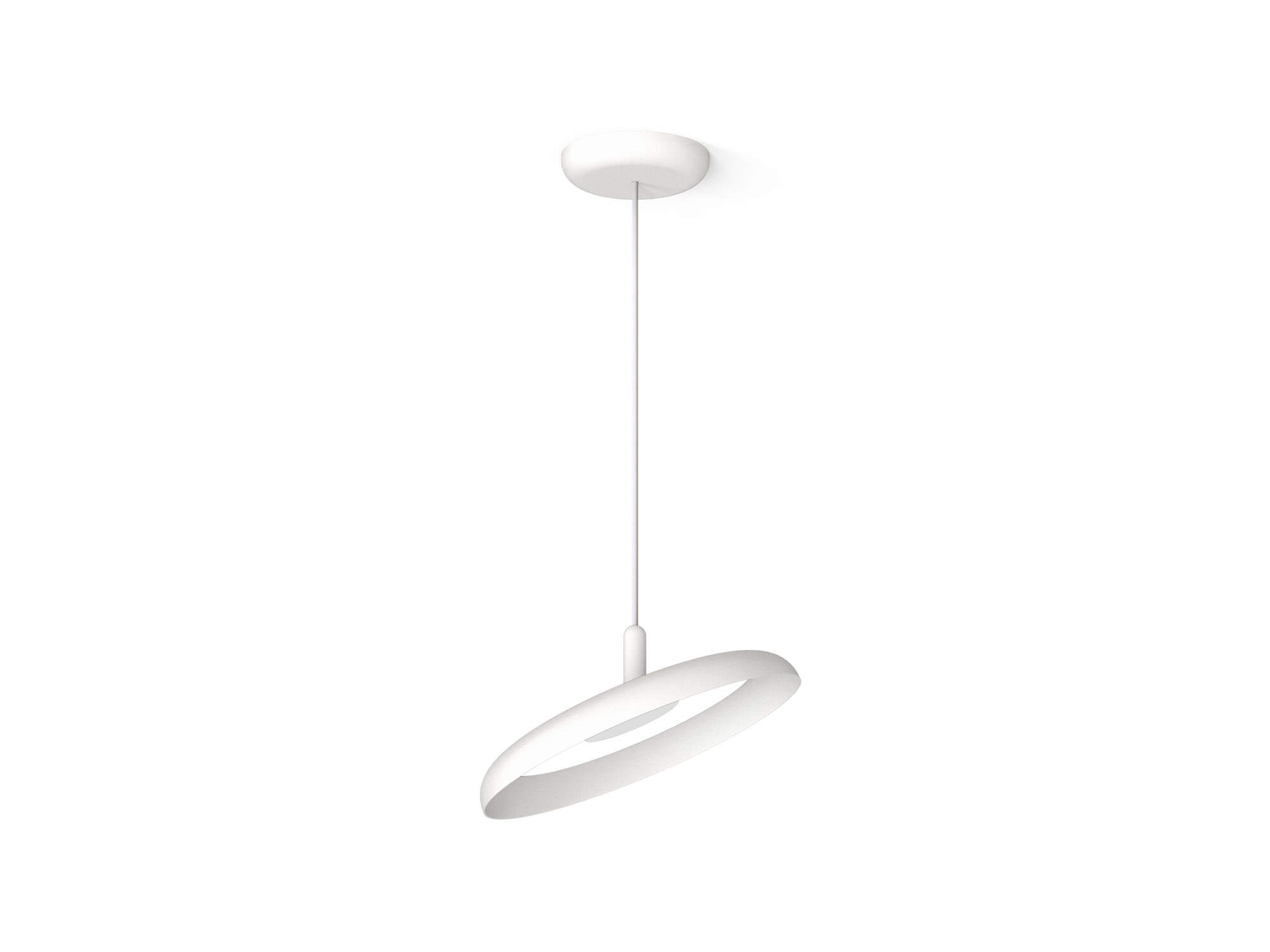 White modern pendant lamp side view