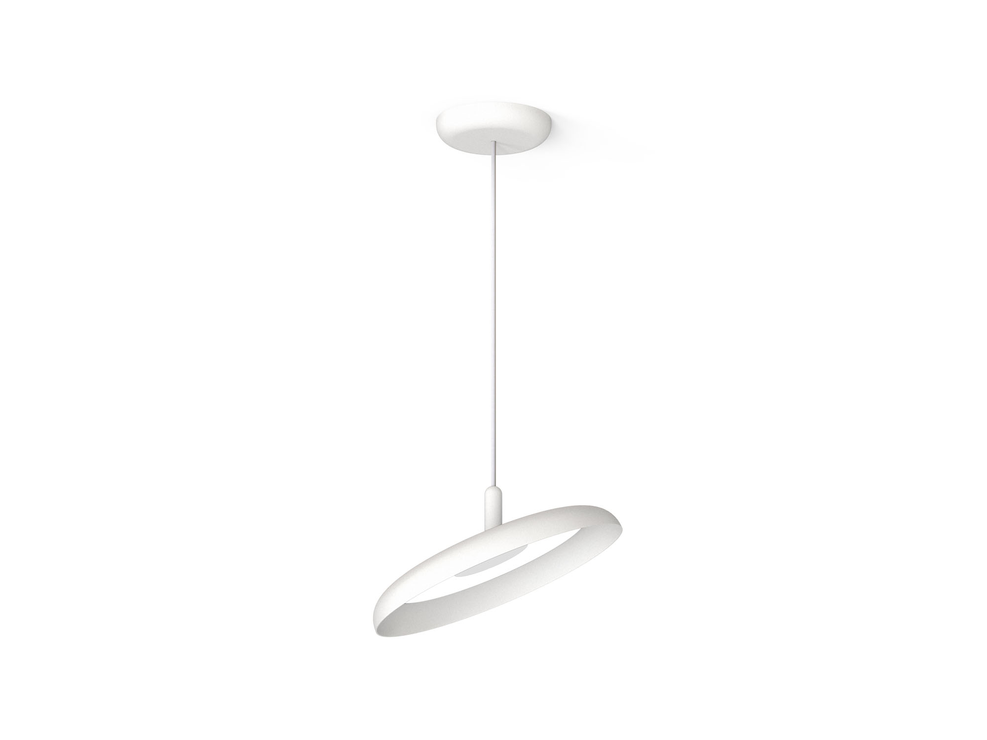 White modern pendant lamp side view