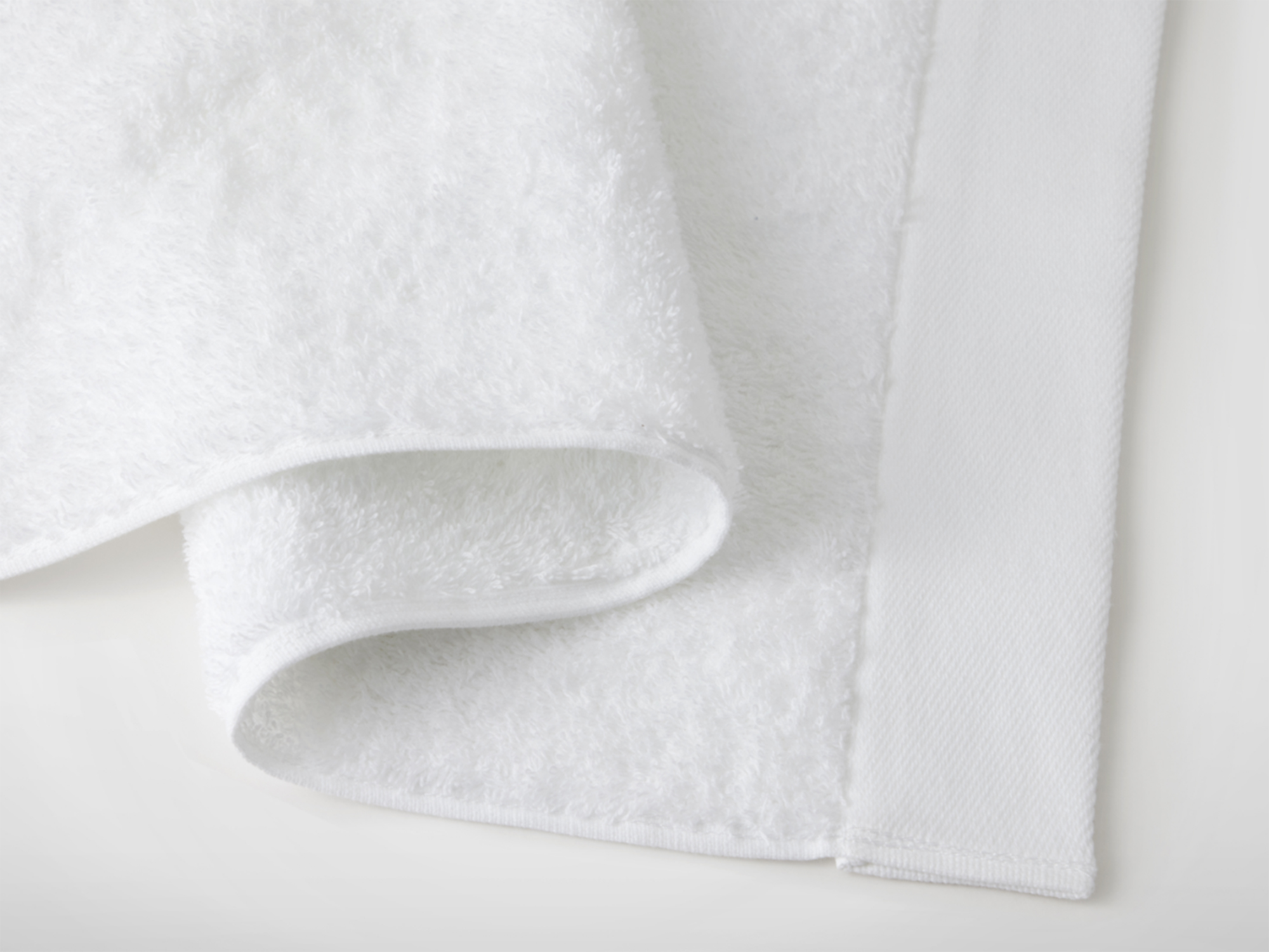 White washcloth top view