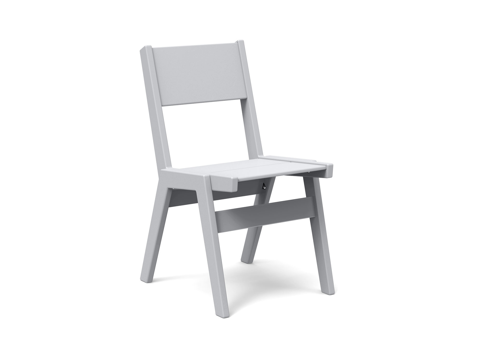 Light grey outdoor dining chair front view