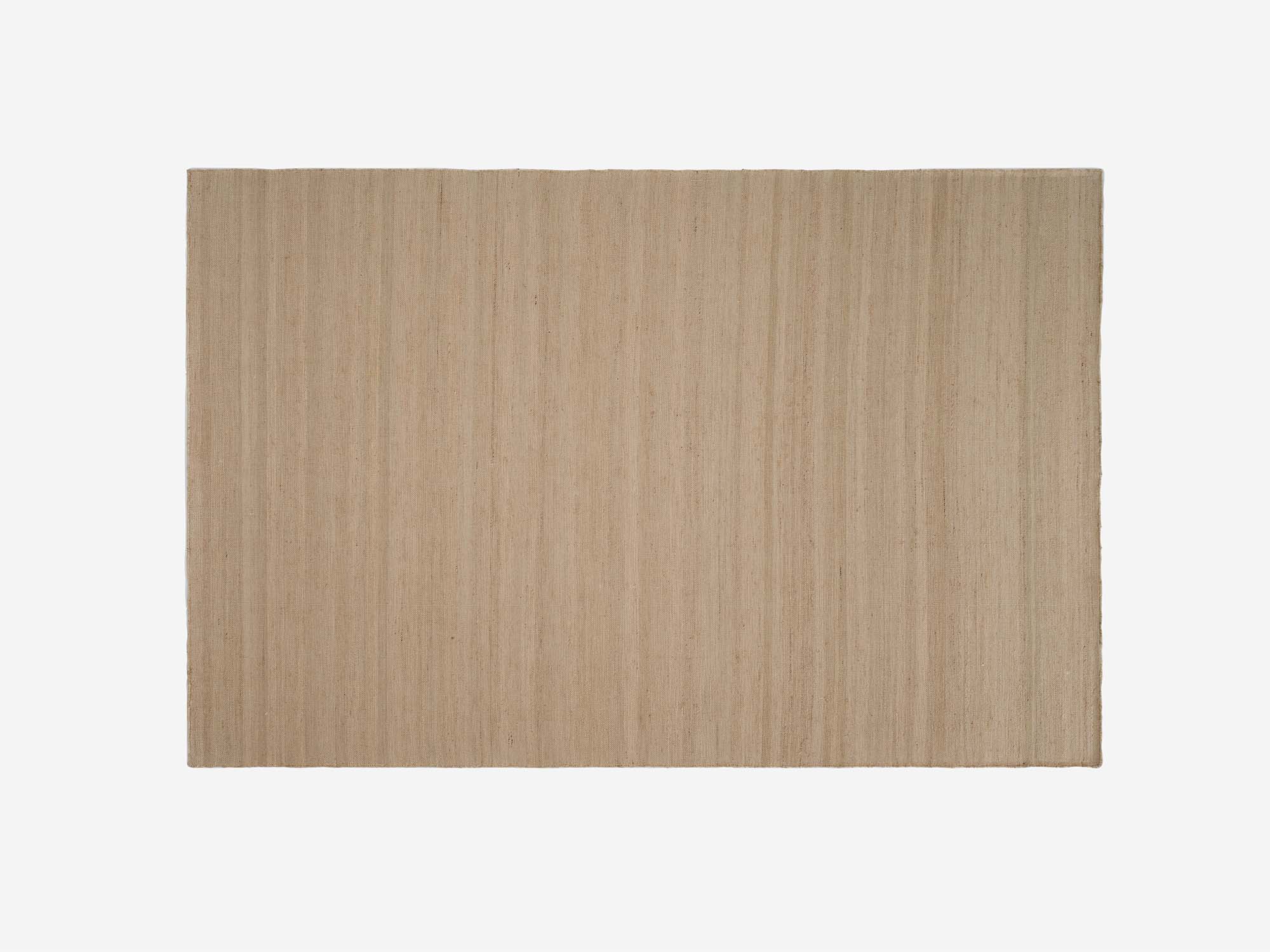 Birdseye view of hand woven jute medium rug