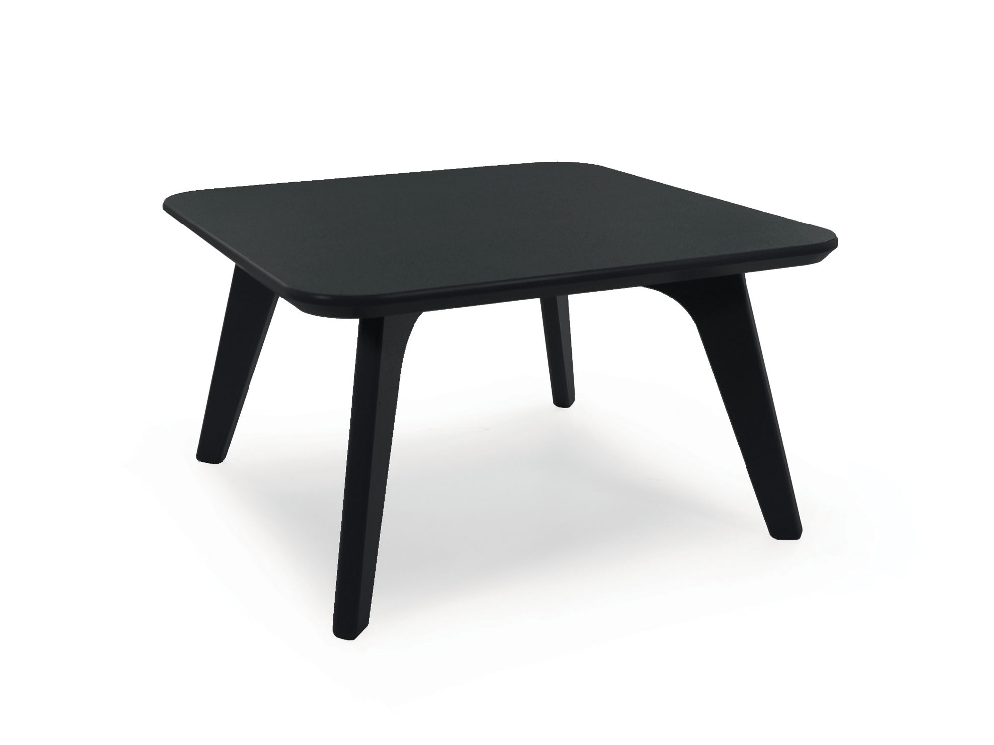 Table de bout carrée satellite de 26 po en noir vue de face