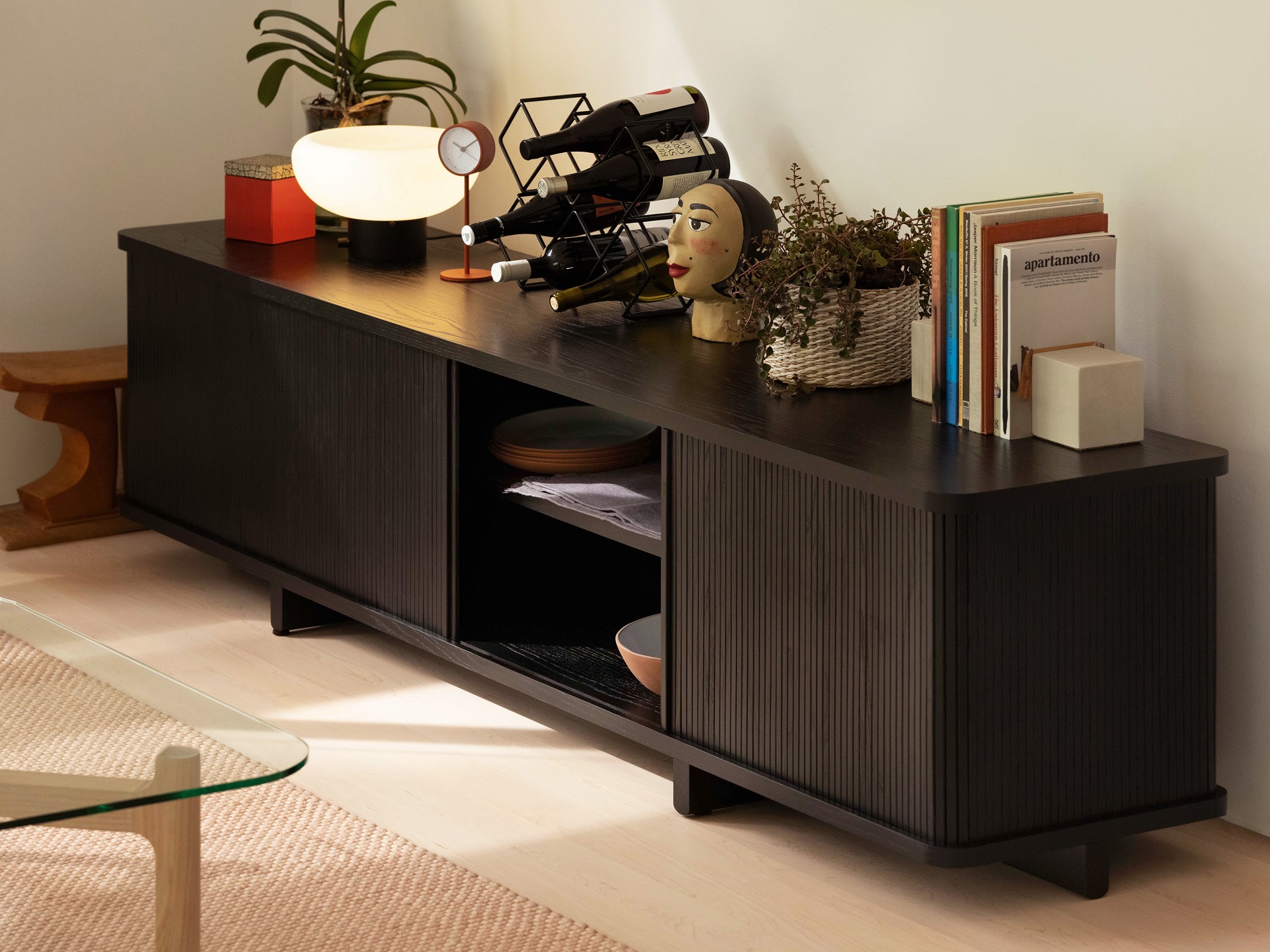 Tambour 86" Credenza - Thumbnail 3