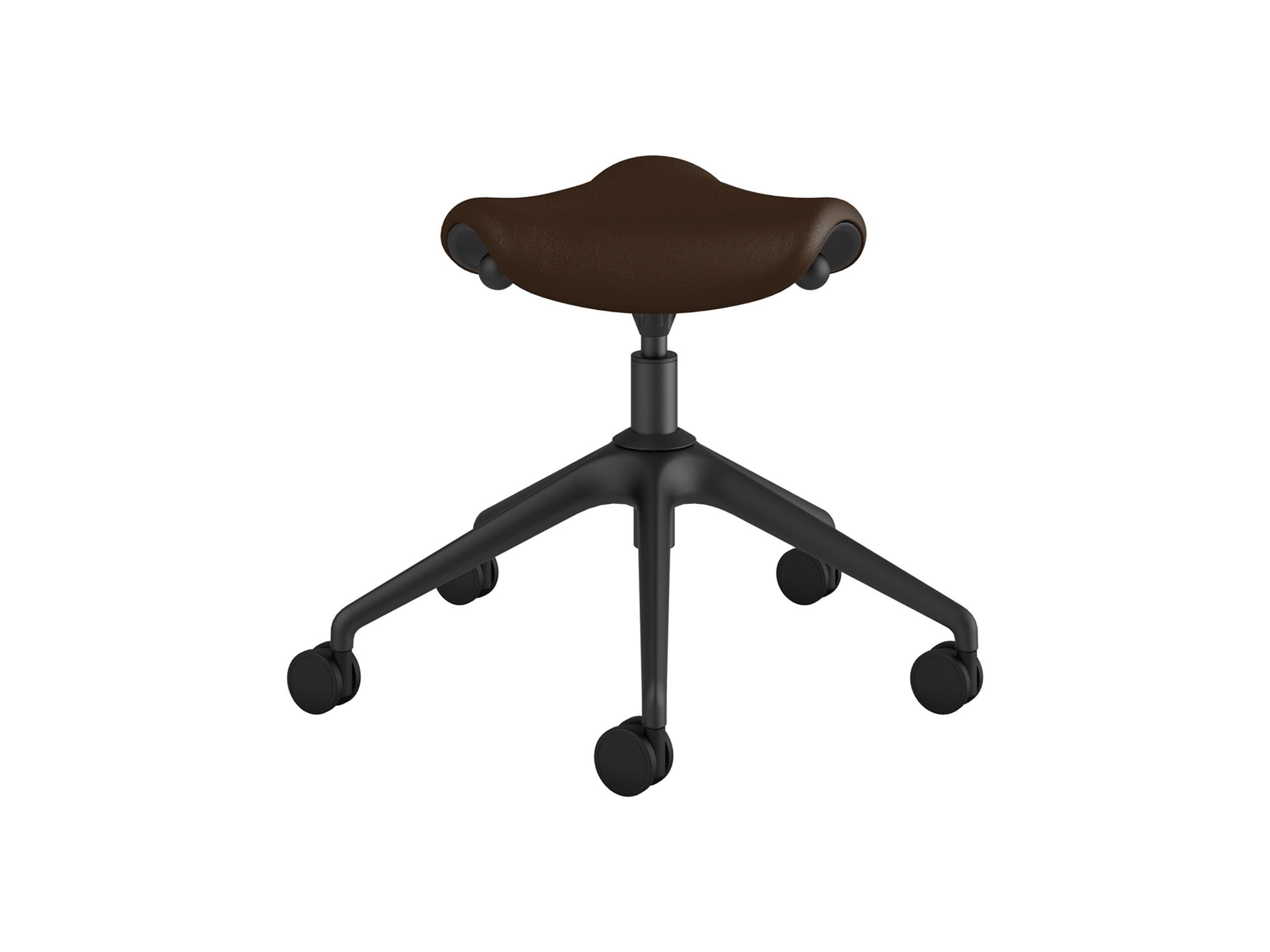 Back view of dark red active stool