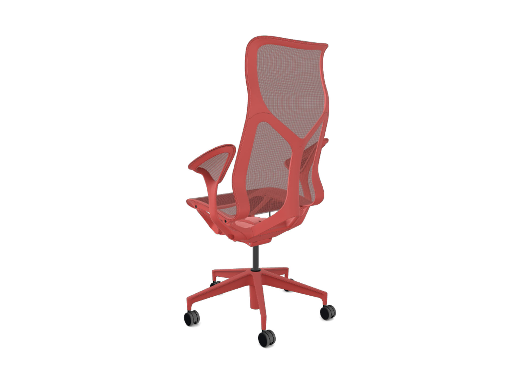 High back leaf arms canyon cosm ergonomic office chair back view