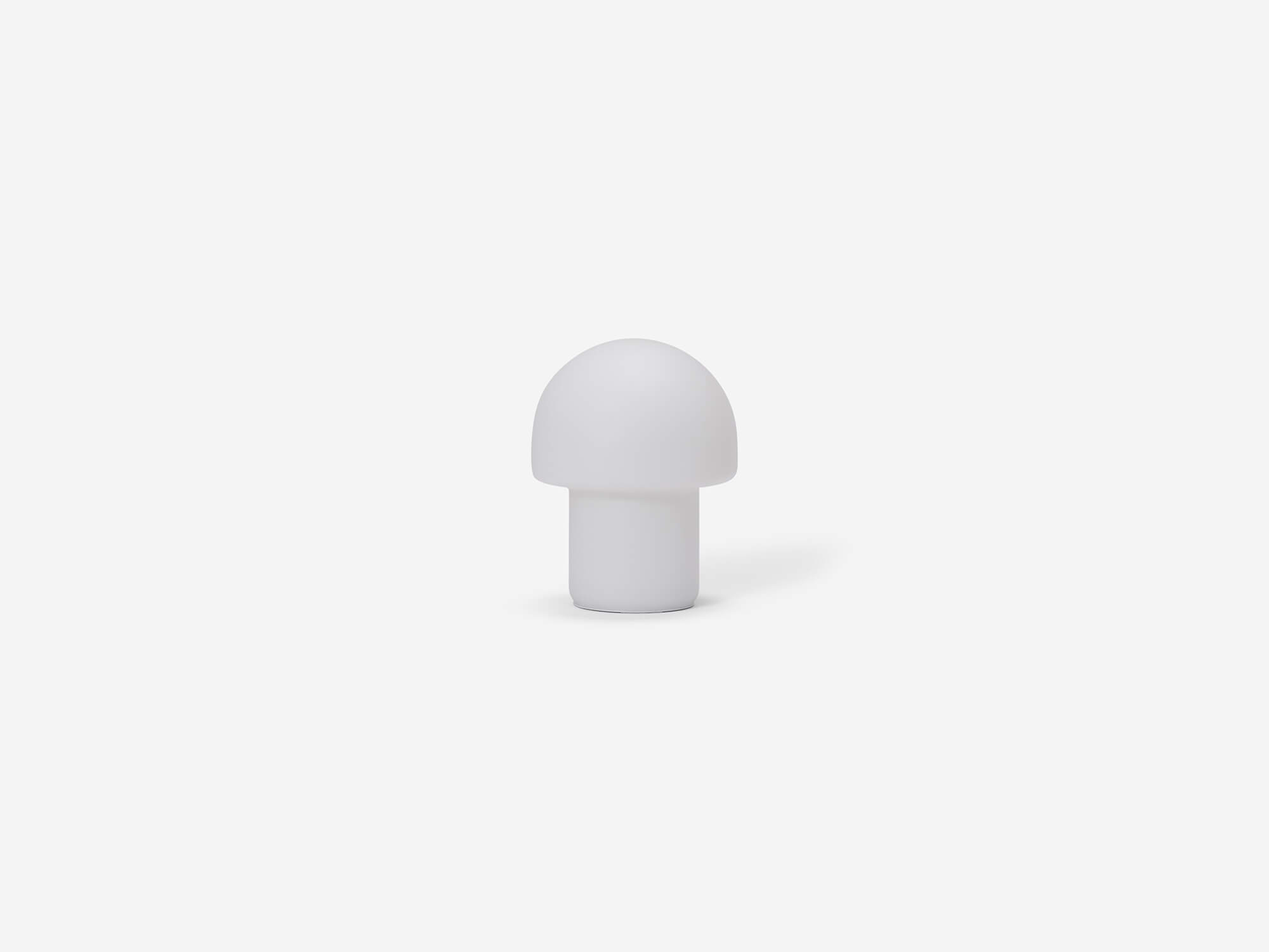 Small mushroom shaped table lamp with light off