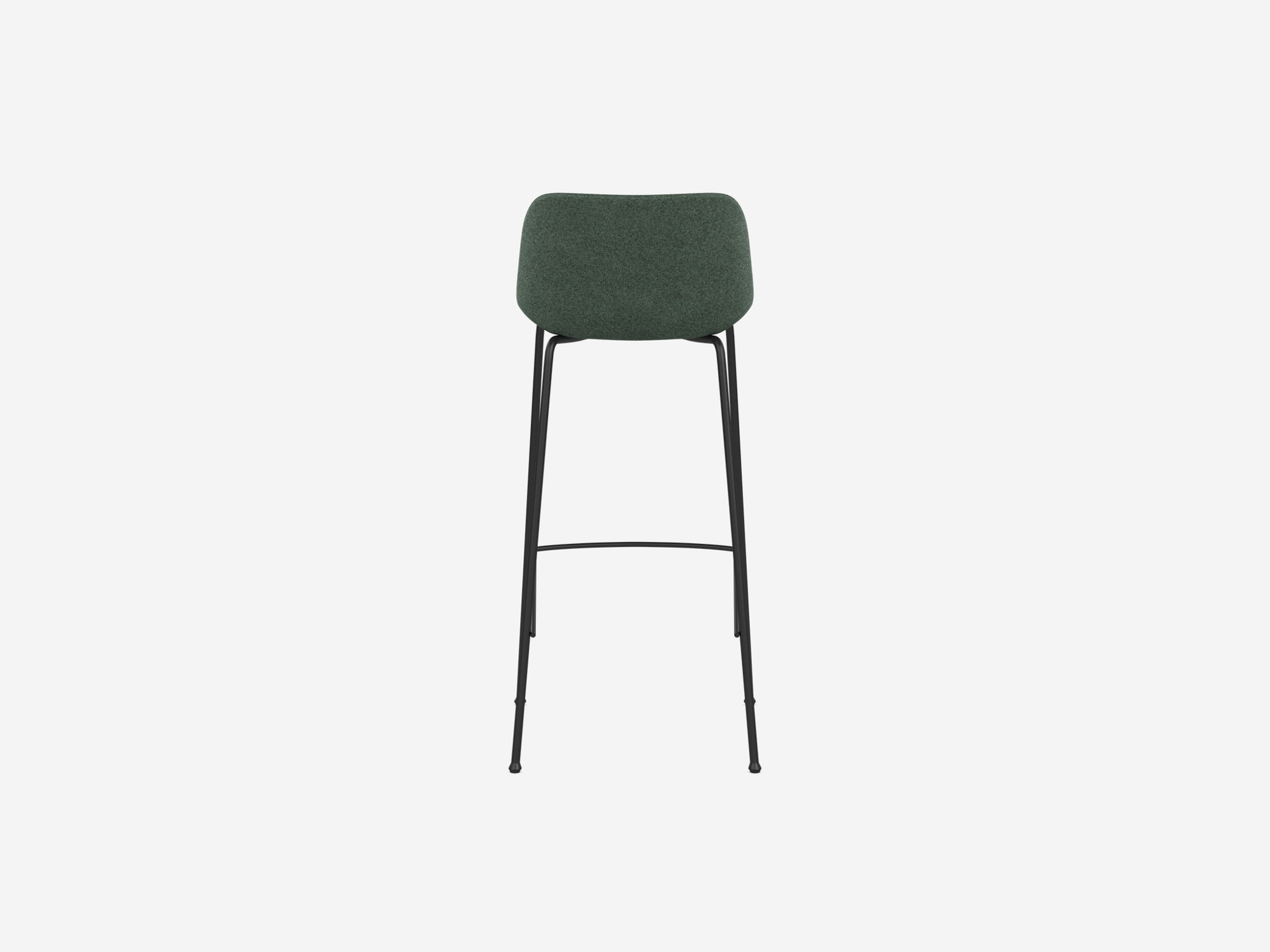 Back view of Oles Custom Bar Stool with Back in green