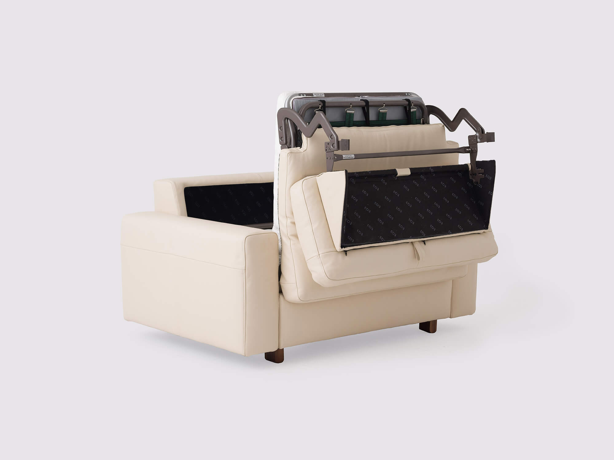Custom Fabric Or Leather Sleeper Sofa, Single Sleeper Chair Bed