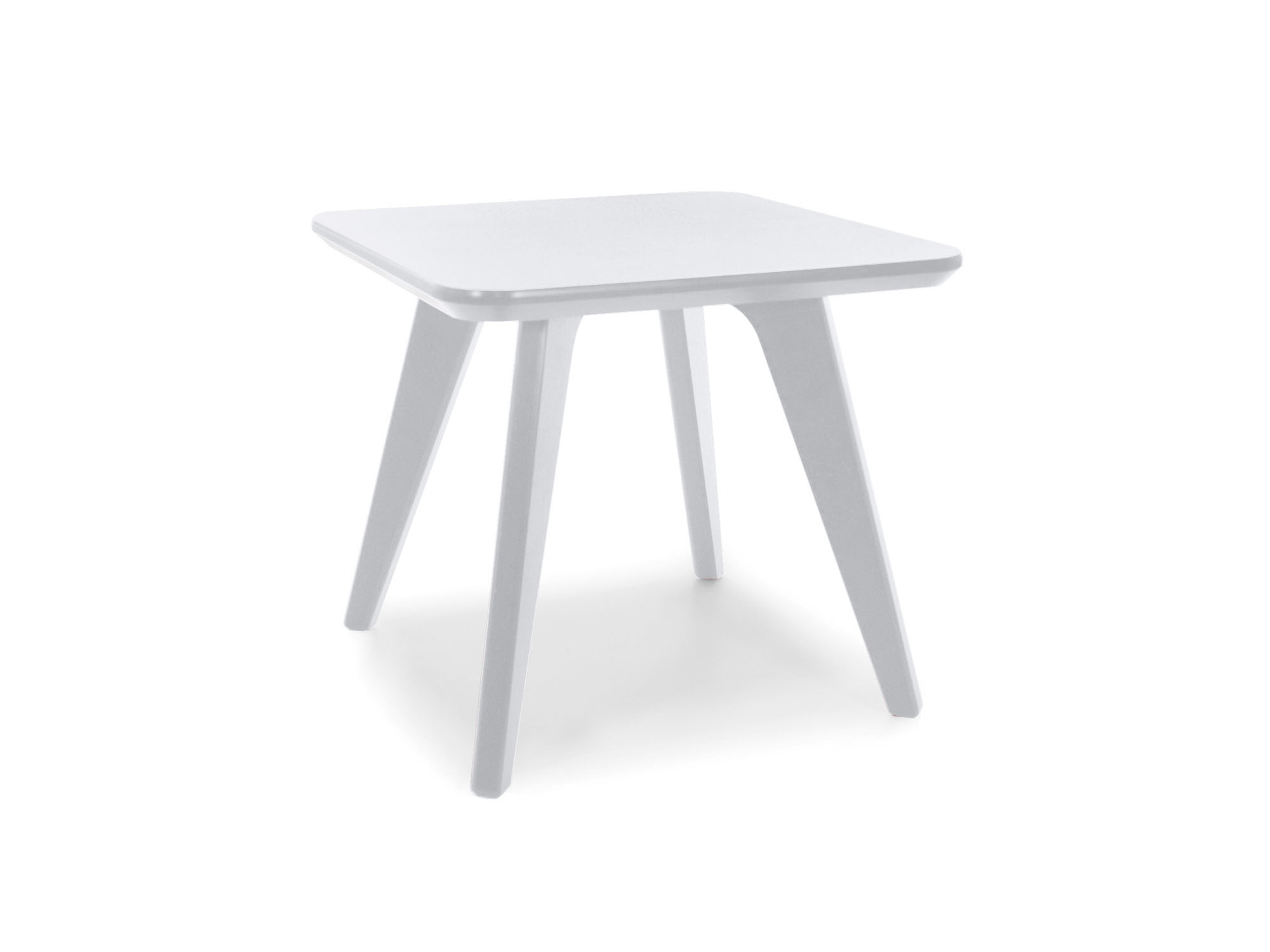 Table de bout carrée satellite de 18 po en bois flotté vue de face