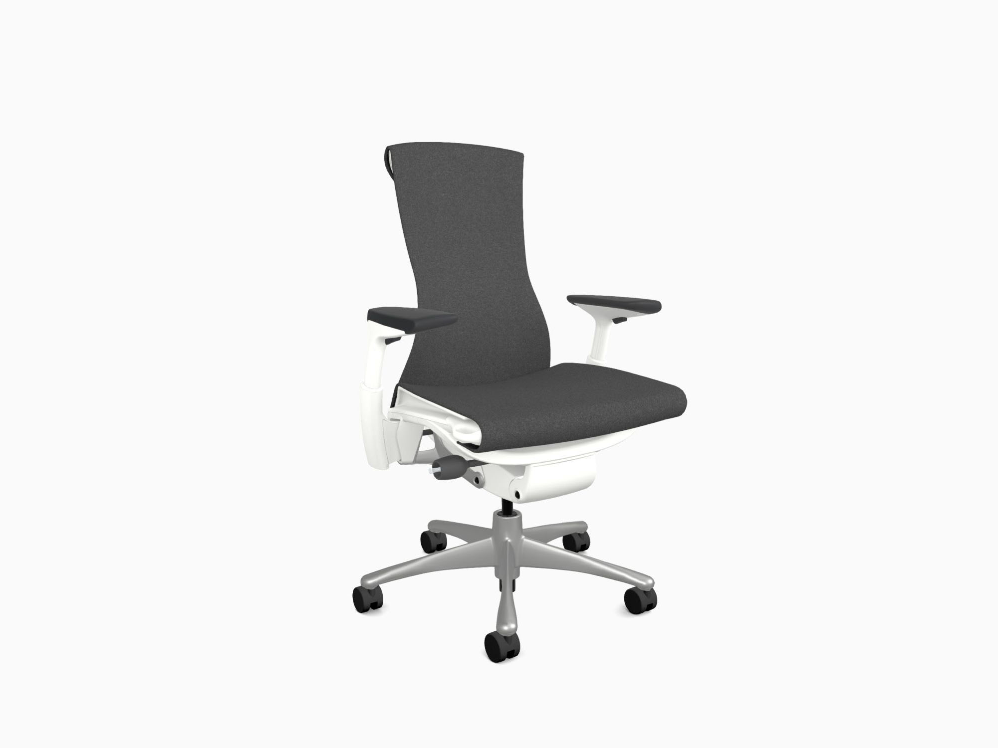 Embody office chair in Sync Black front angle view