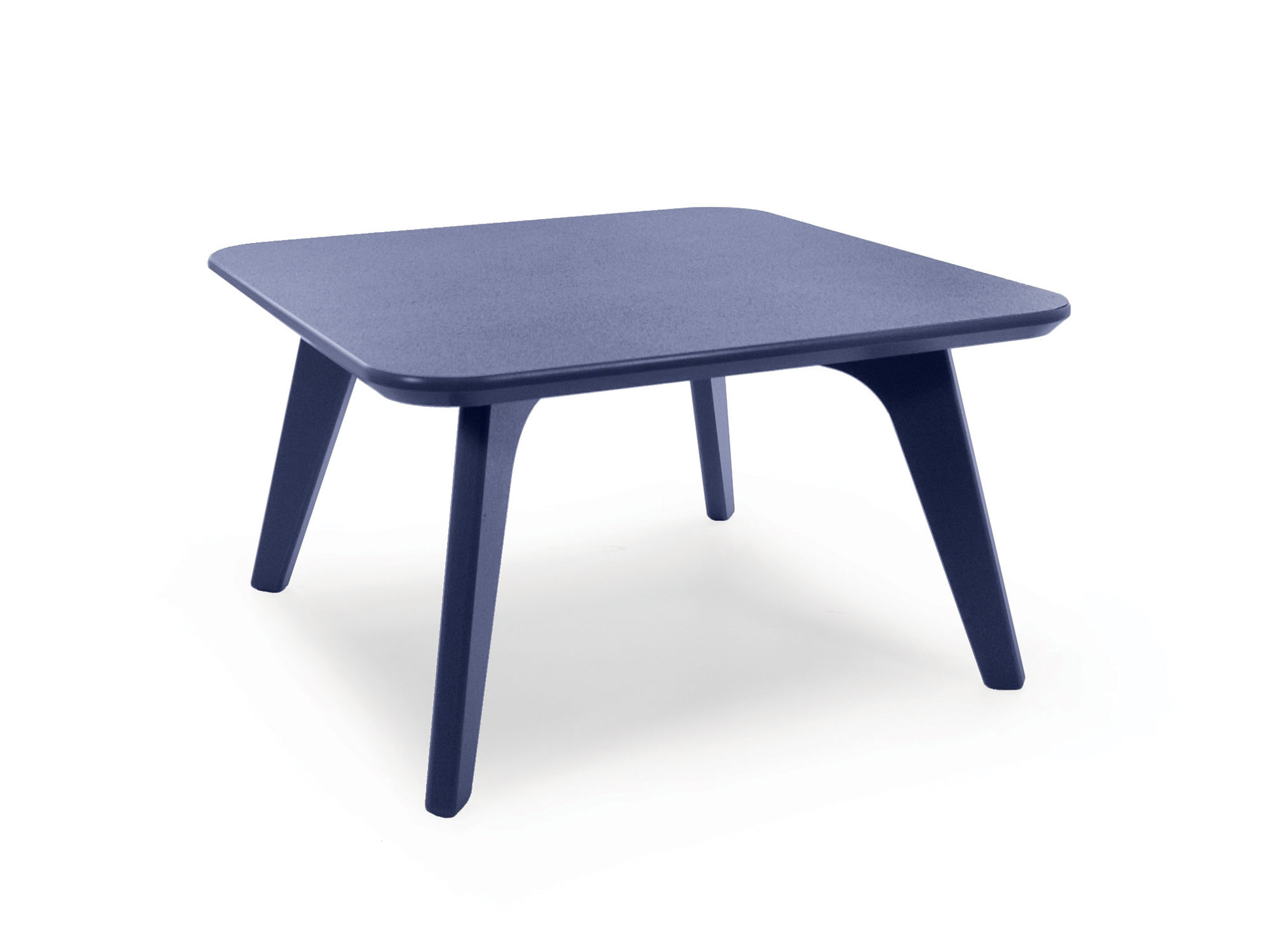 Table de bout carrée satellite de 26 po en bleu marine vue de face