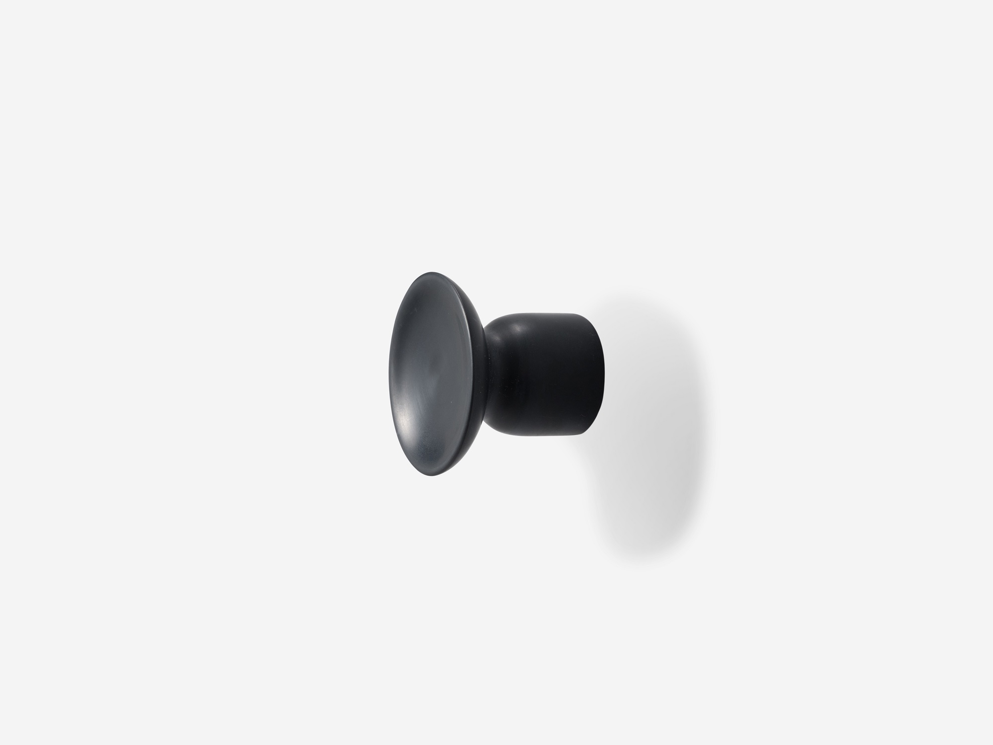 Medium black marble coat hook angled view