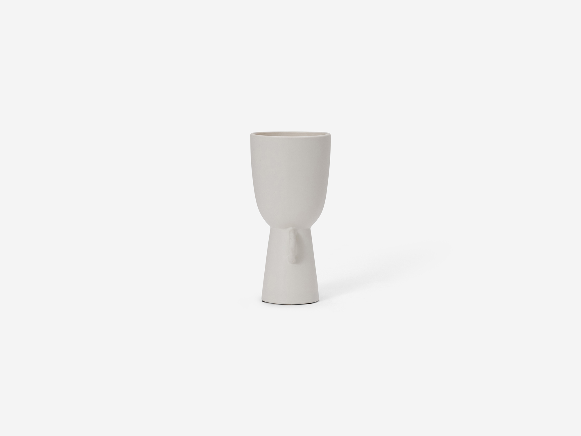 Large white vase side view