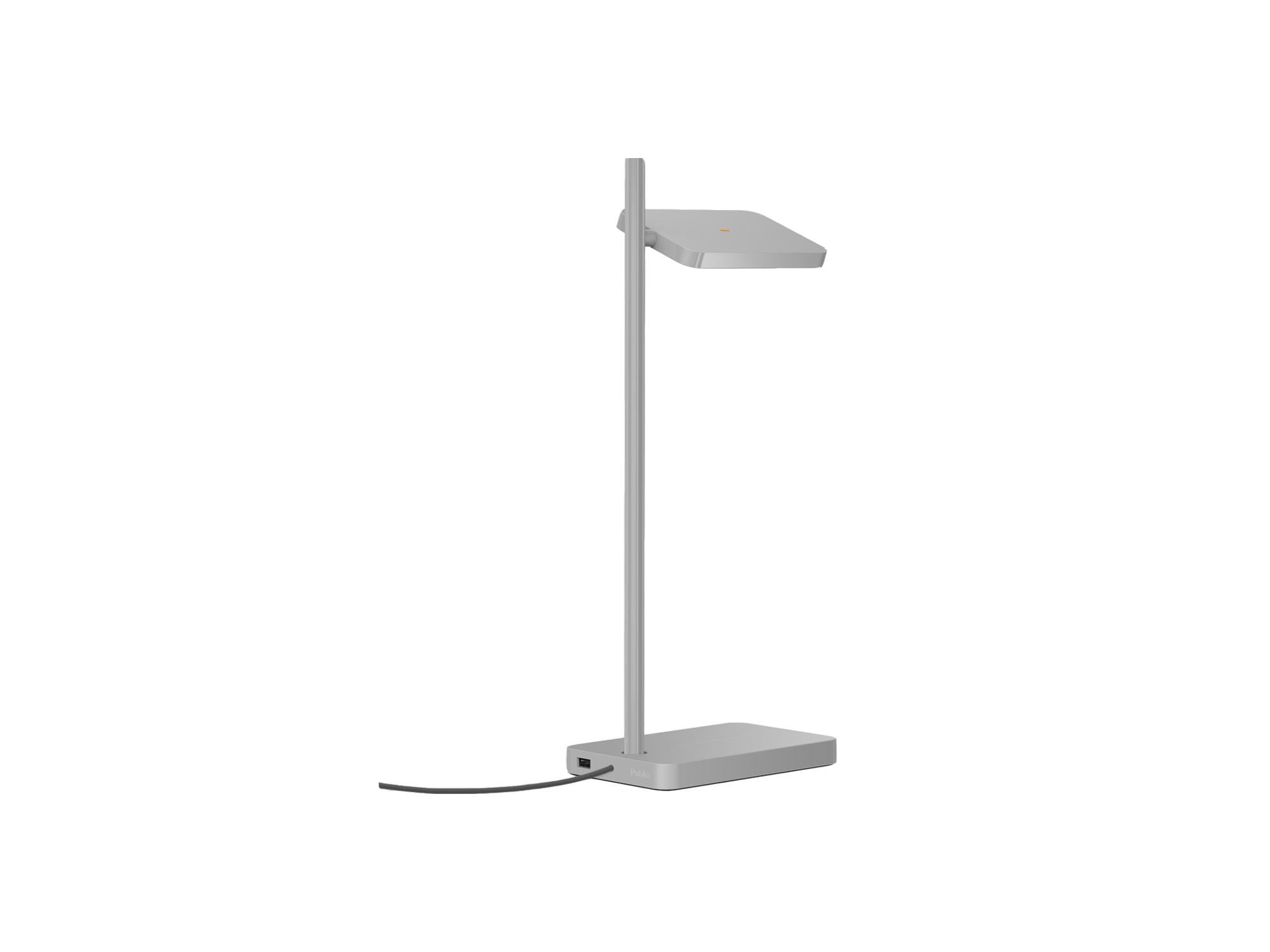 Back view of the Talia table lamp in grey