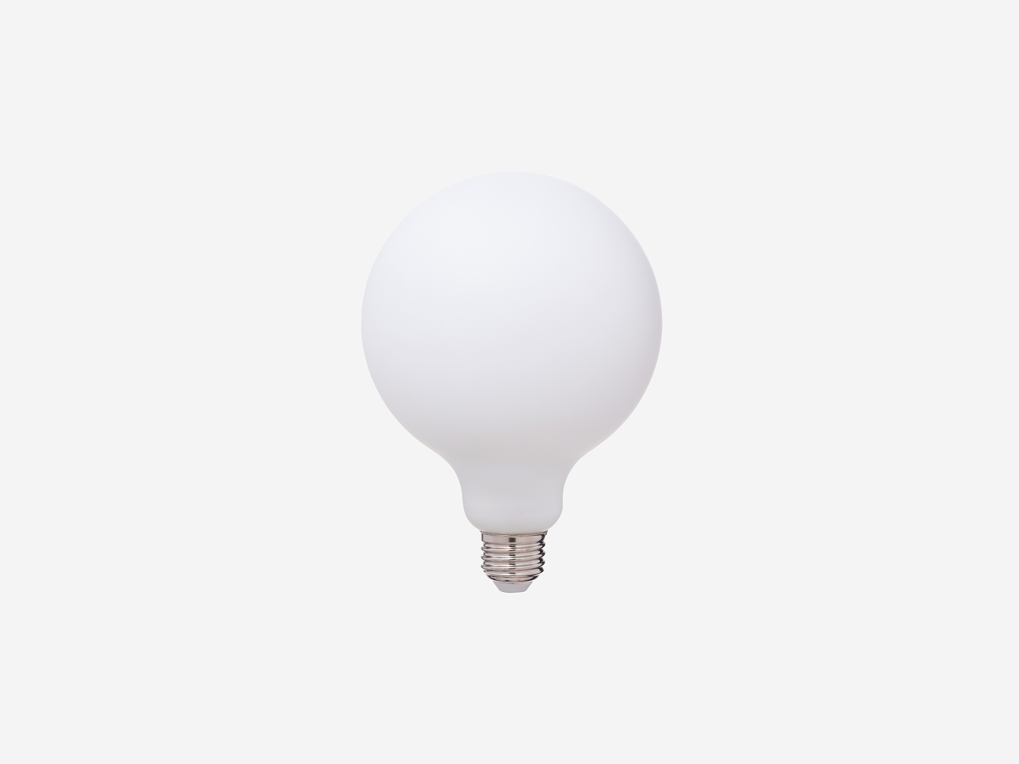 Medium round matte white LED light bulb