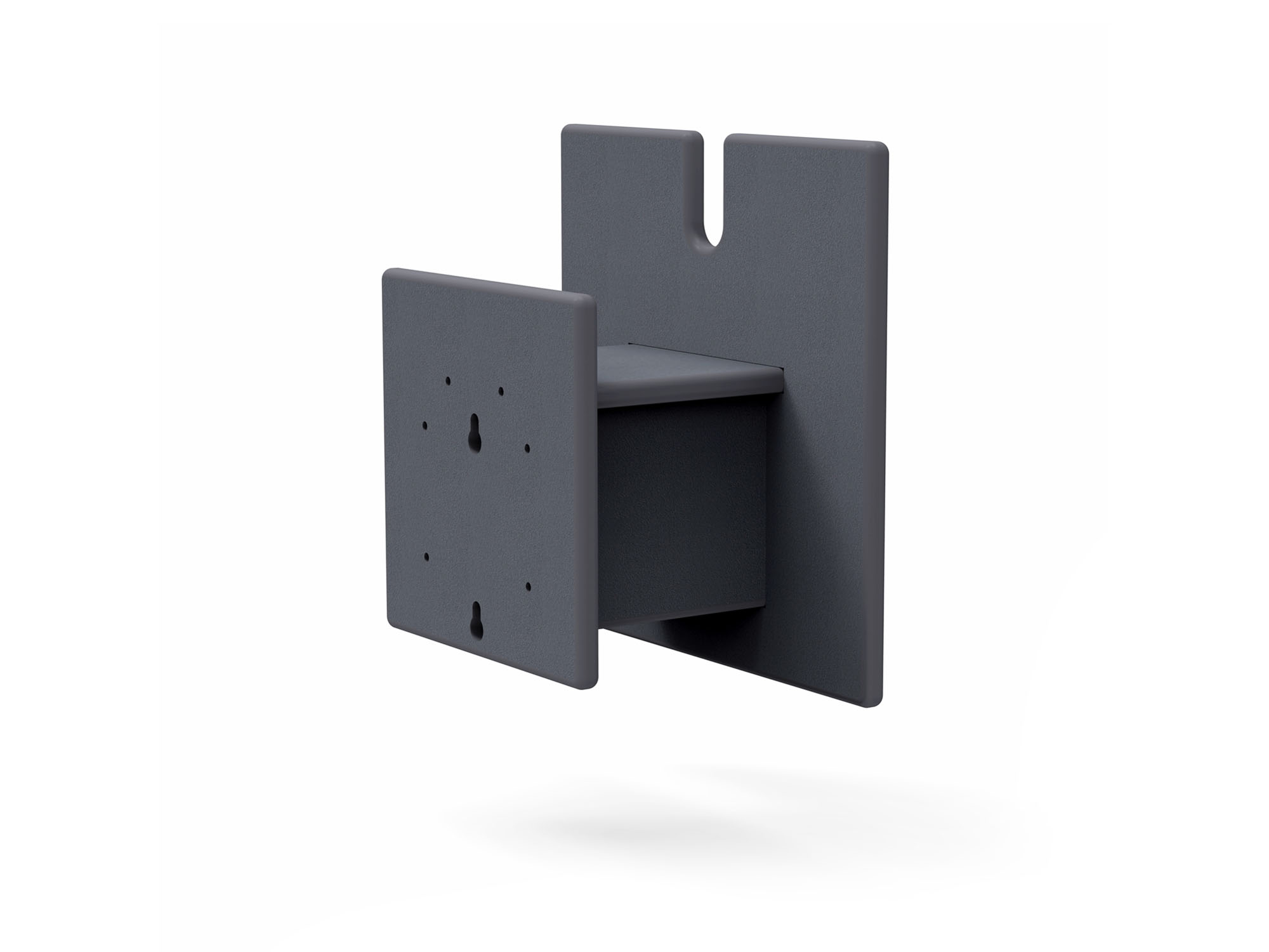 Dark grey square hose reel back angle view