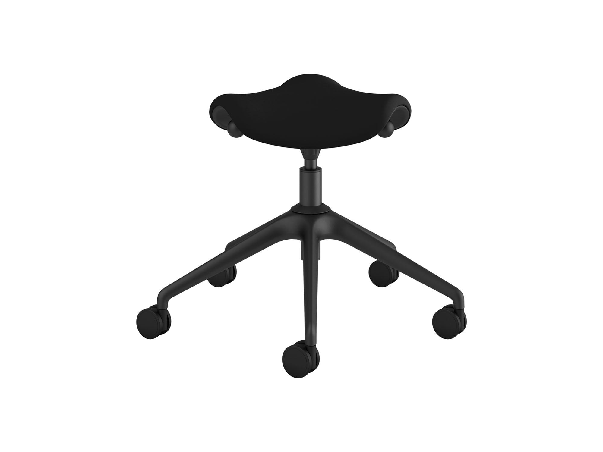 Back view of dark grey active stool