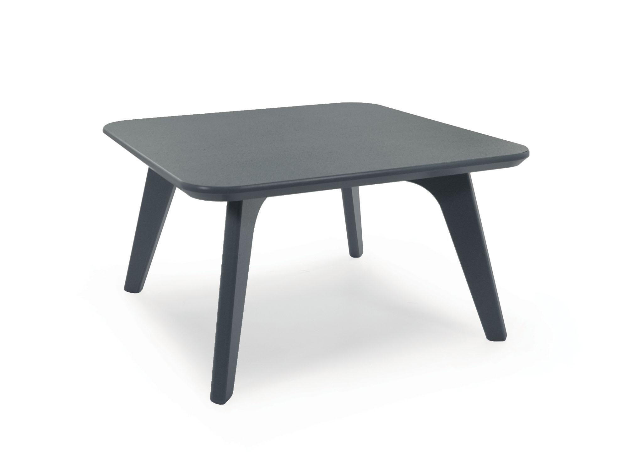 Table de bout carrée satellite de 26 po en gris anthracite vue de face