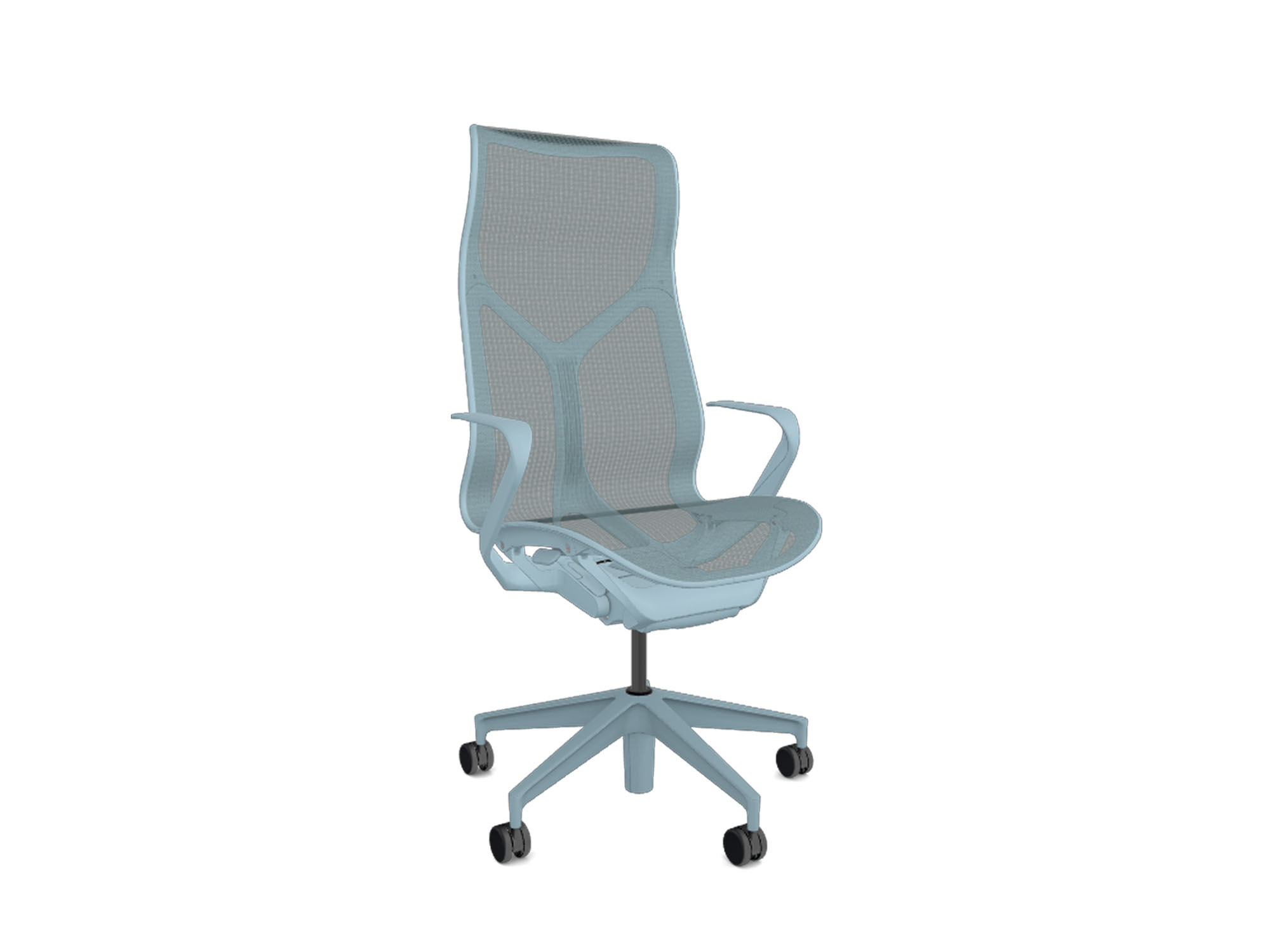 High back glacier cosm ergonomic office chair front angle view