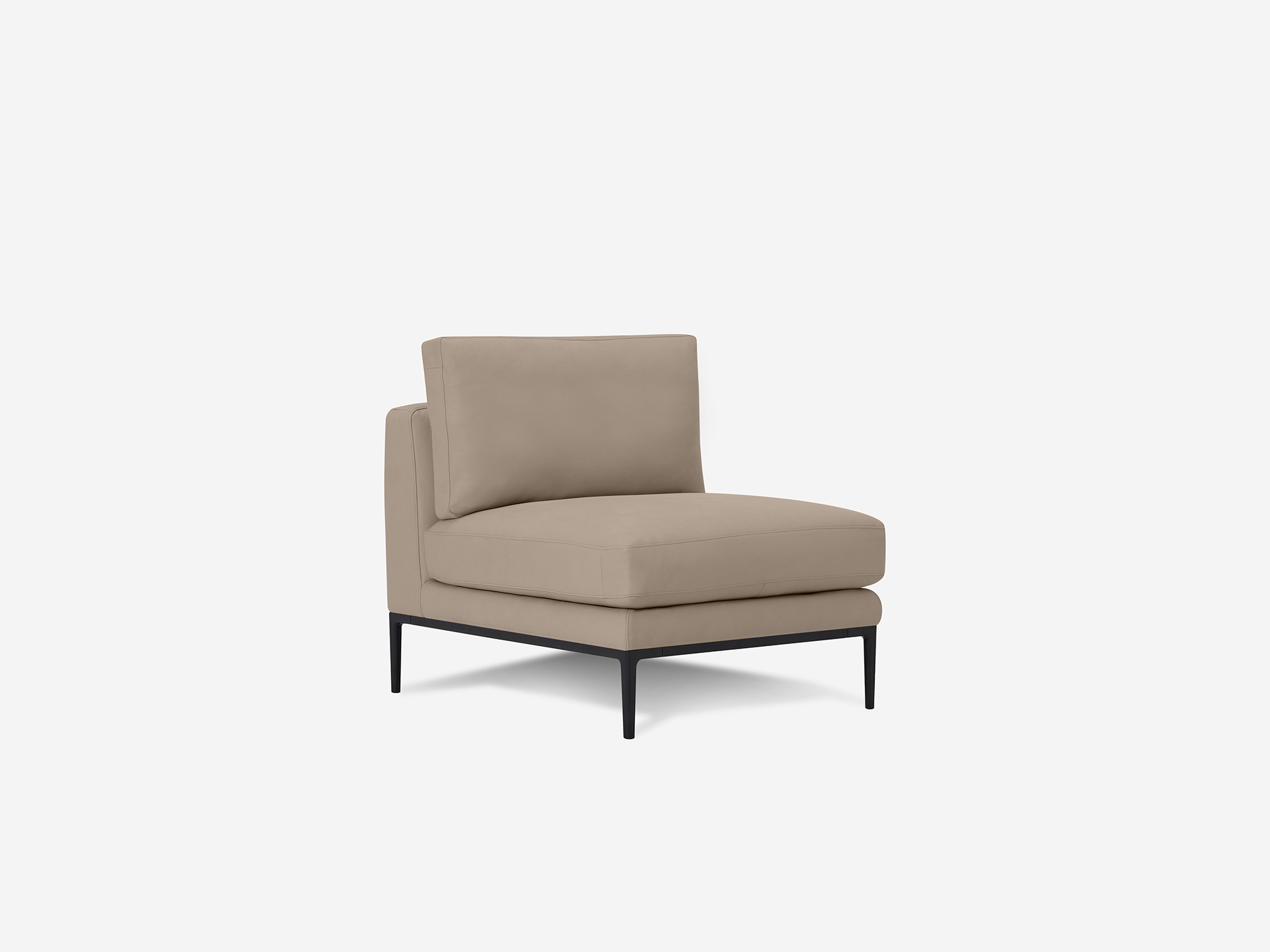 Modern Armless Chair in Fabric or Leather | EQ3