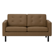 Front view of white modern loveseat