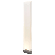 Front angle view of modern floor lamp