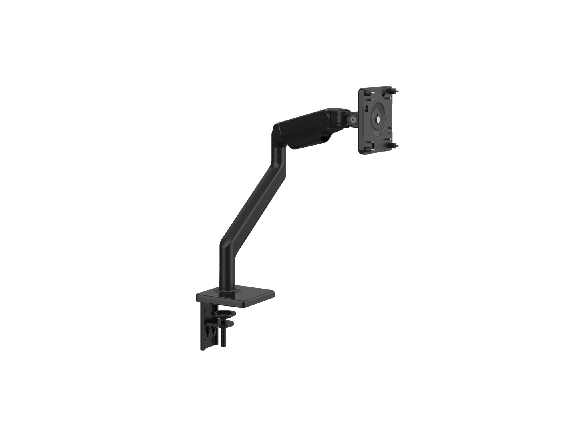 Front view of the Humanscale M2.1 Monitor Arm in black