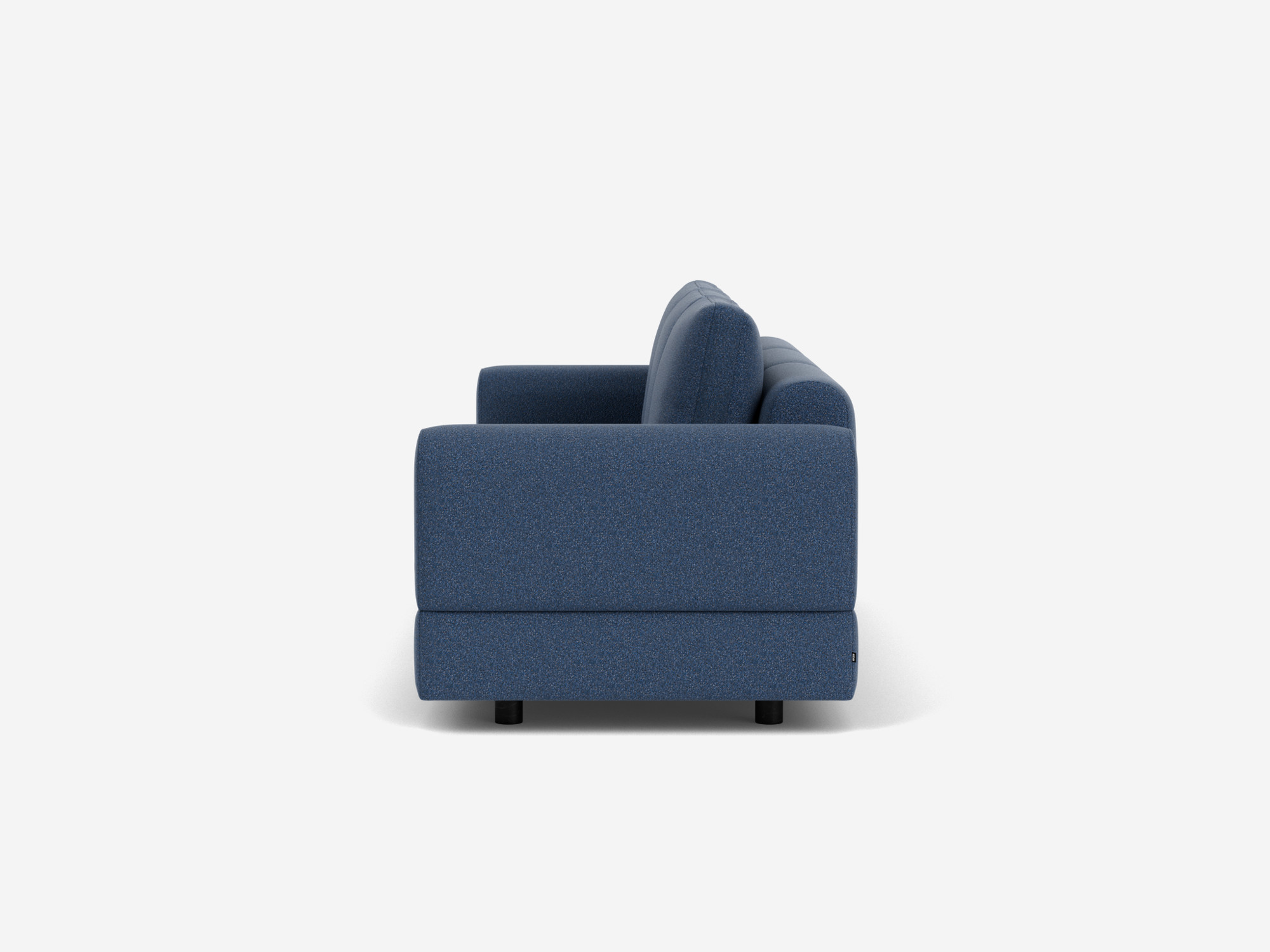 Large blue sofa right side view