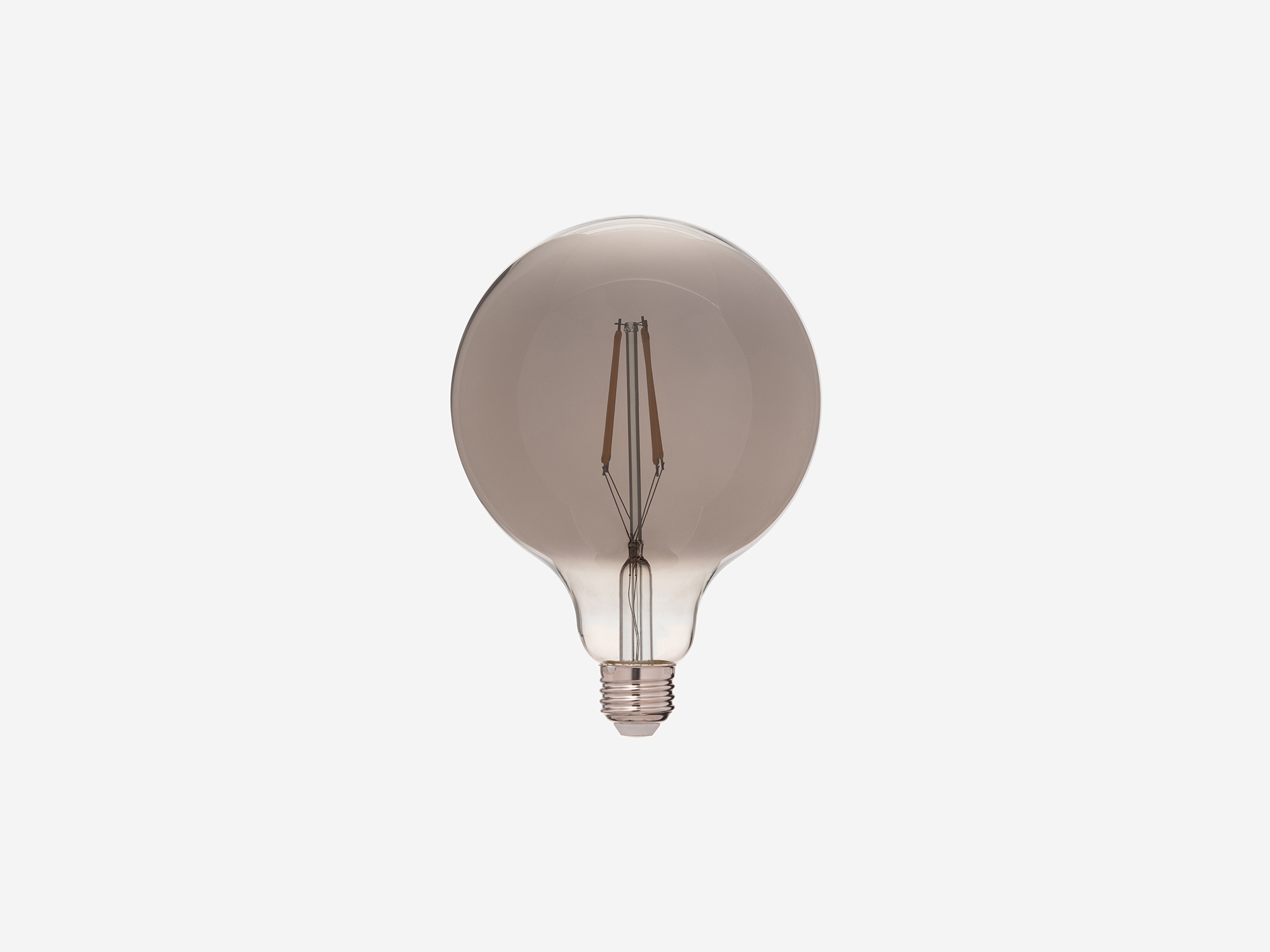 Medium round smoked grey edison light bulb