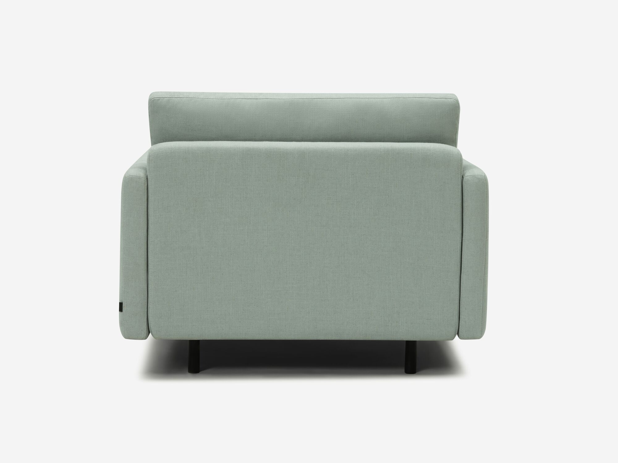 Back view of Teal armchair