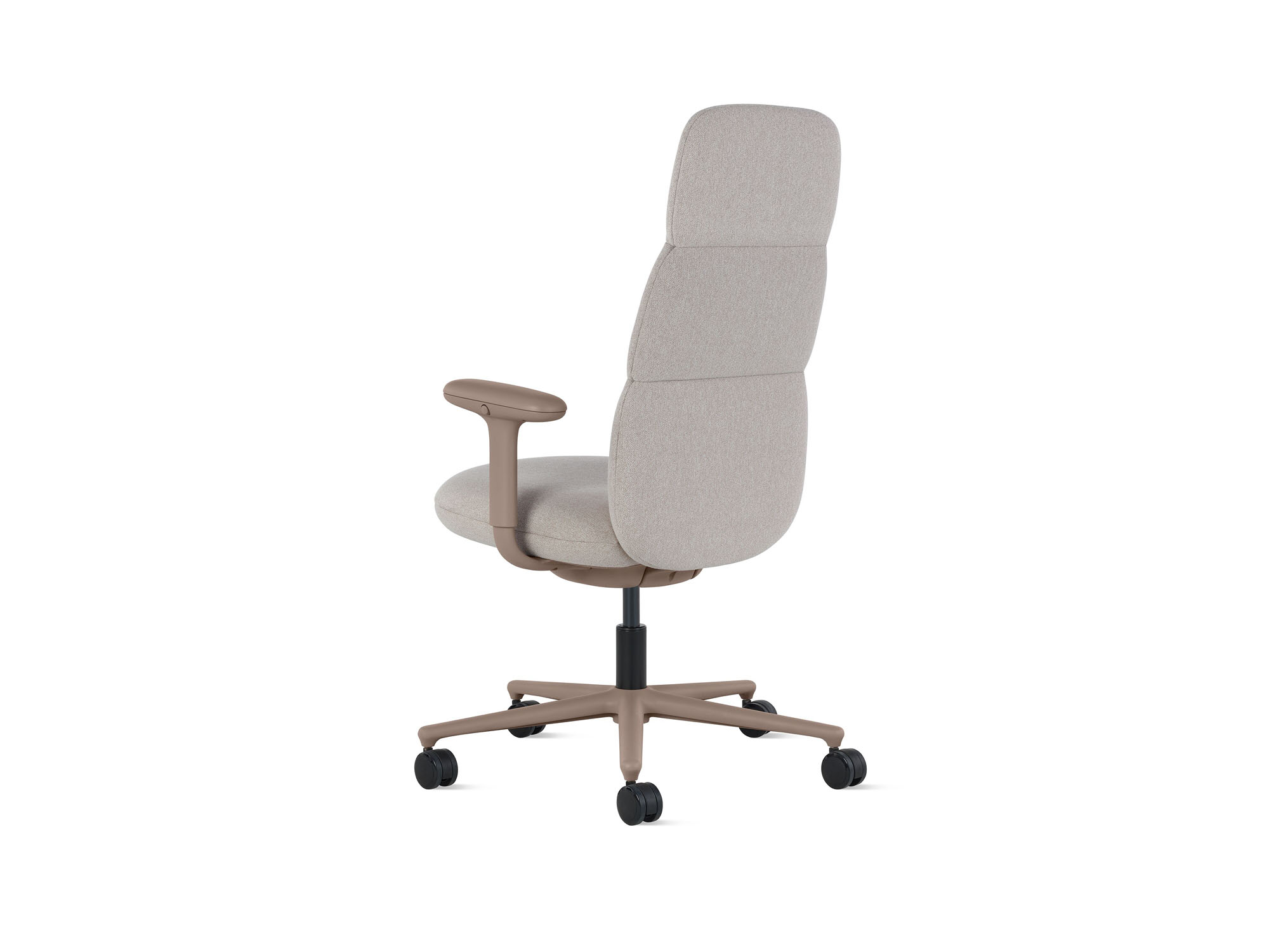 Back view of cocoa herman miller asari  high back desk chair