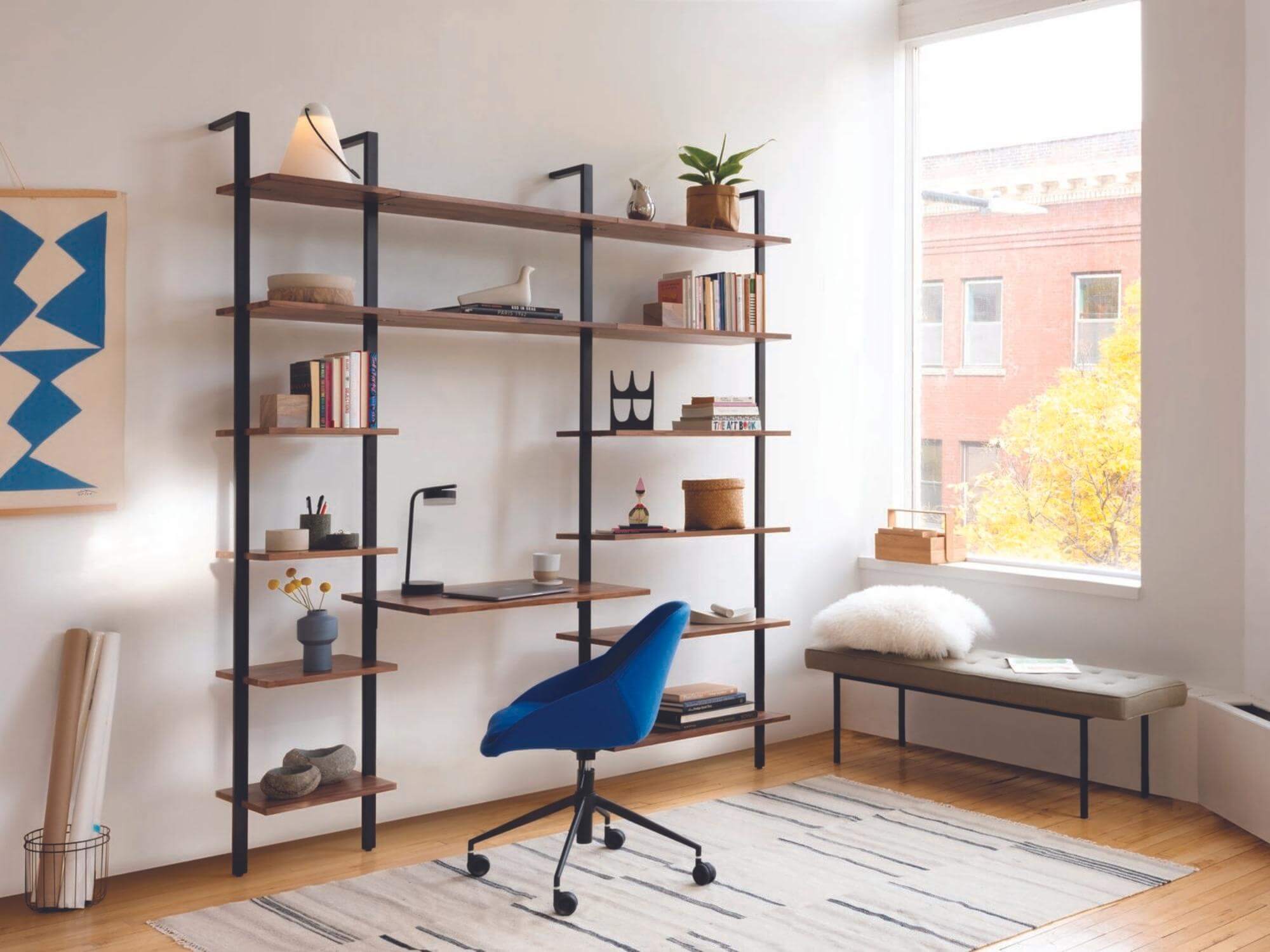 Climb Desk Shelving Units This, Office Desk With Bookcase And Shelving Unit