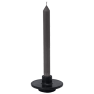 Front view of a black candle holder